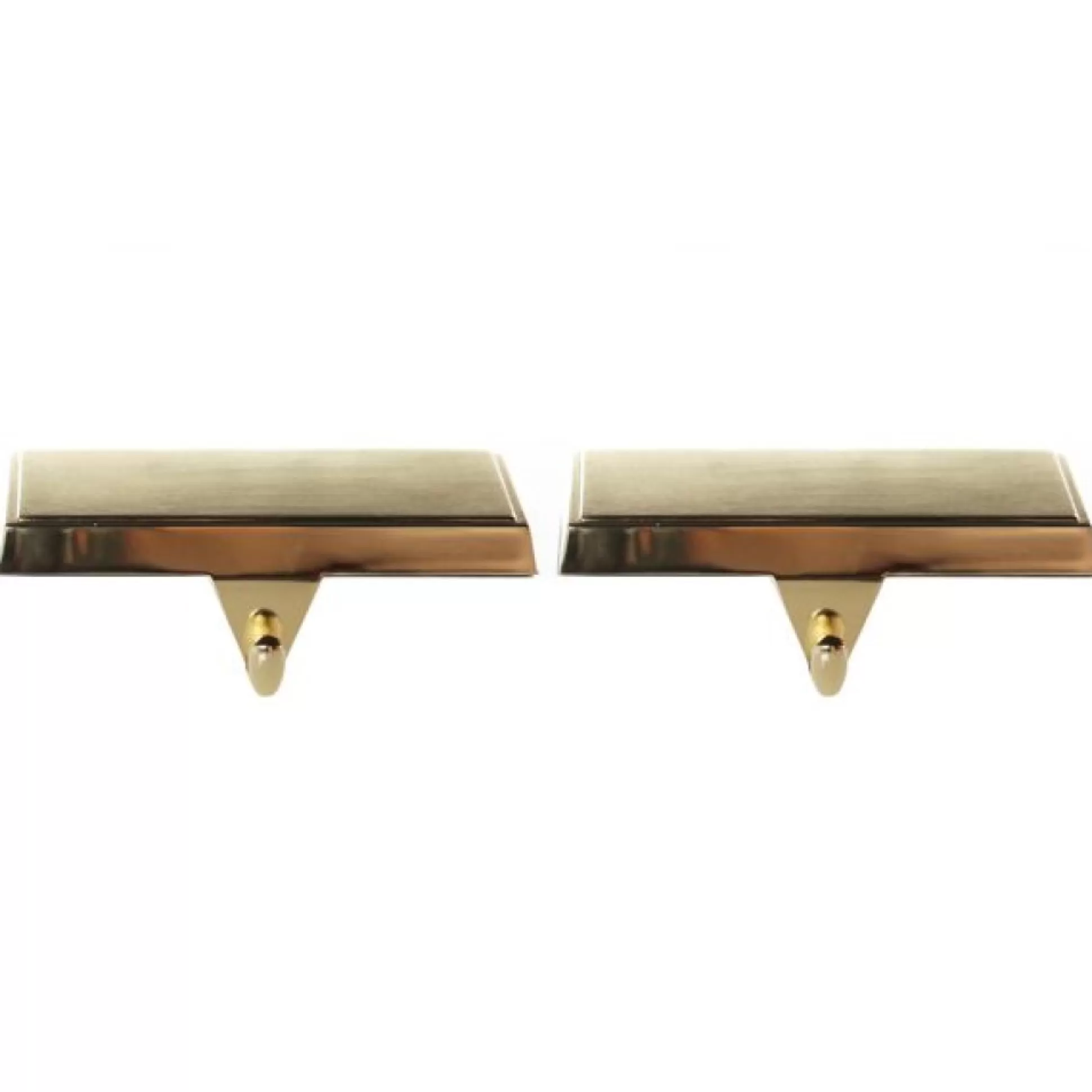 Plain Gold Christmas Stocking Hanger - Set of 2 Stocking Hangers |