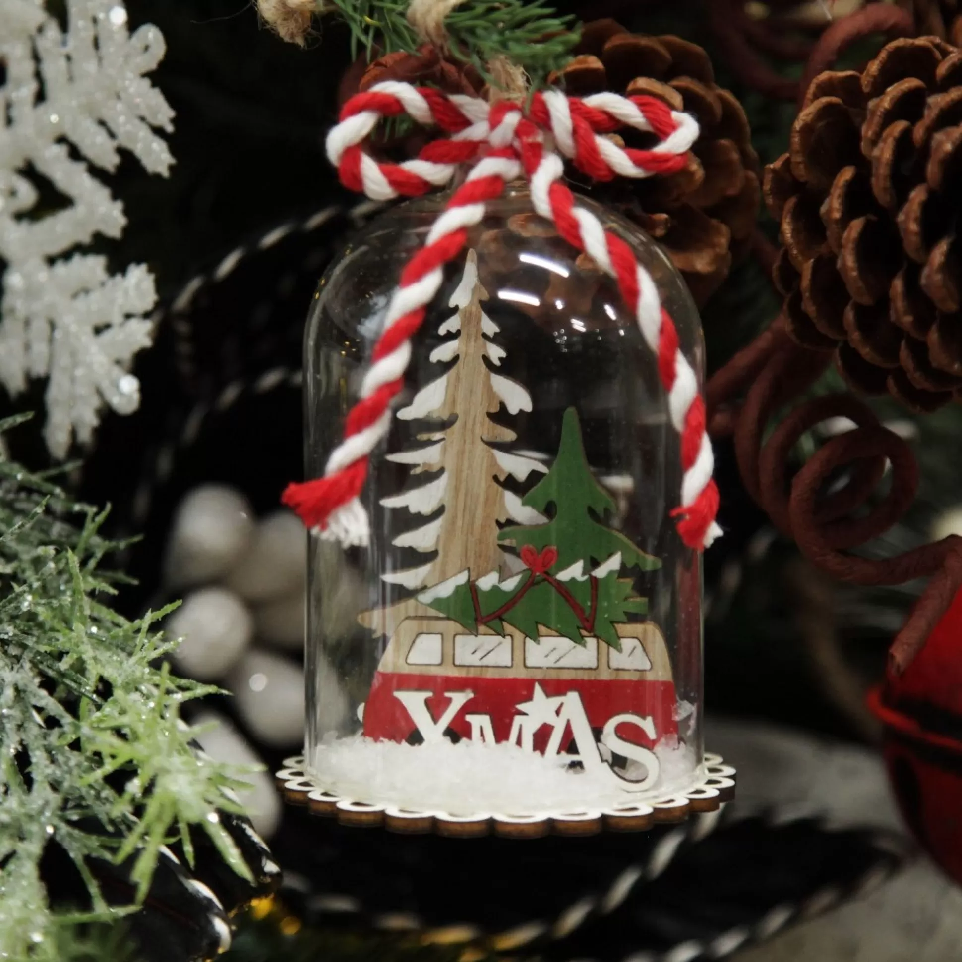 Plywood Combi Dome Hanging Decoration Christmas Tree Decorations |