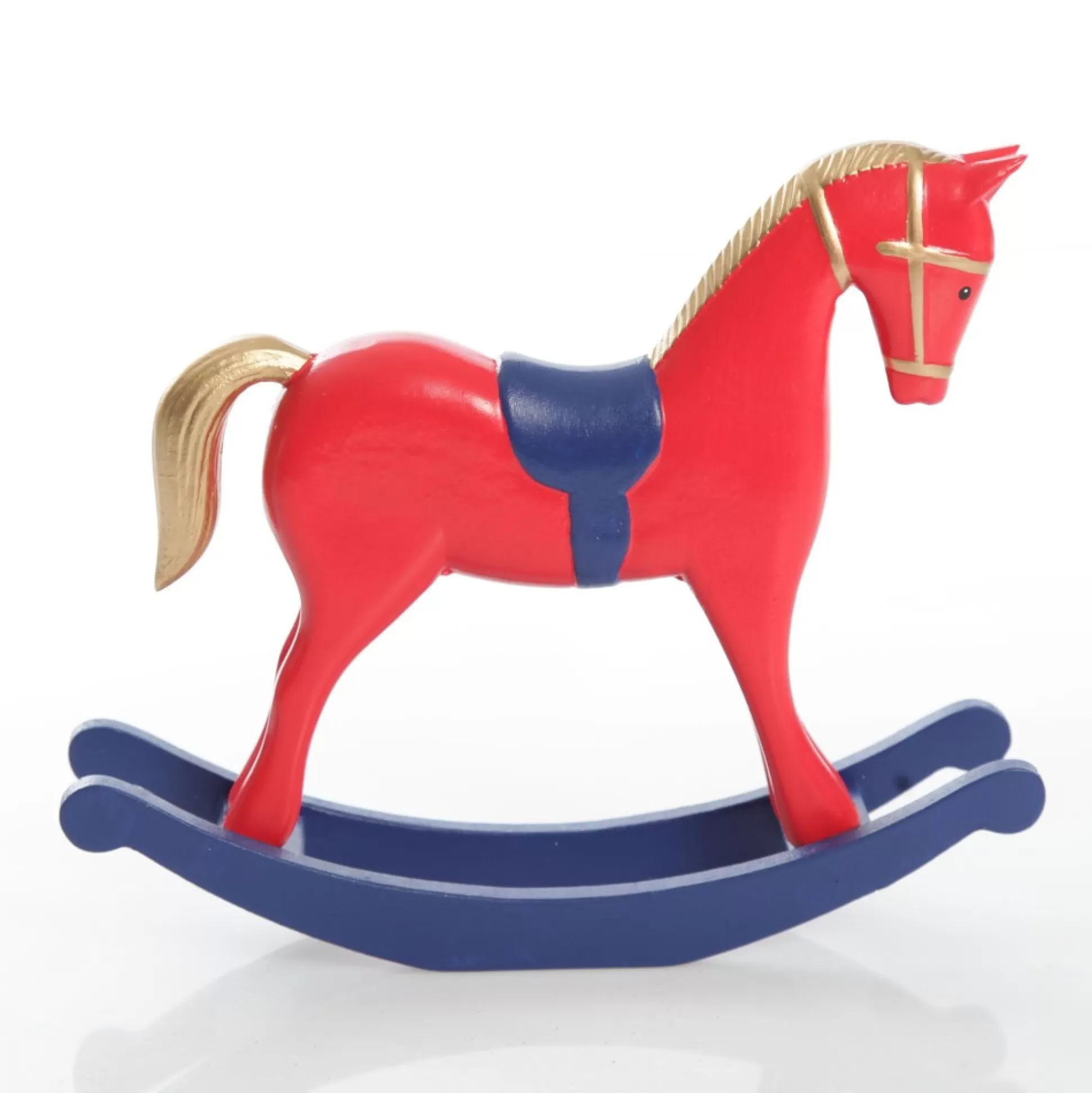 Red and Blue Rocking Horse Christmas Ornament Christmas Ornaments |