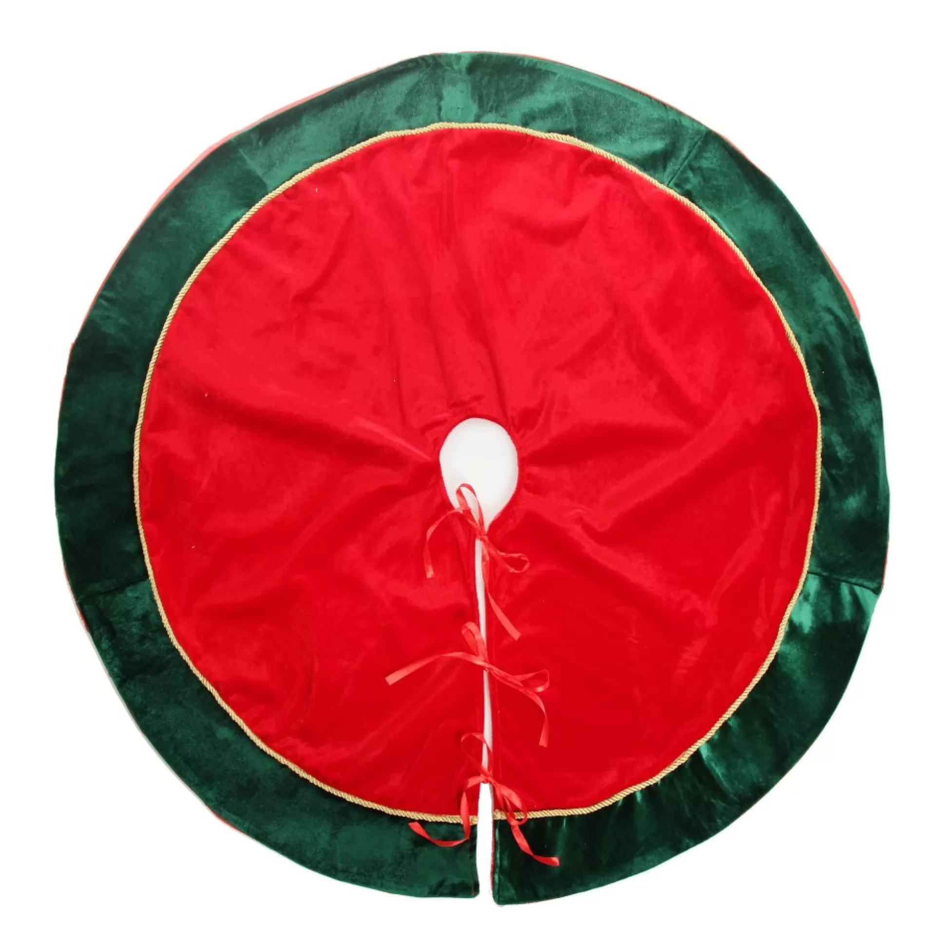Red and Green Velvet Christmas Tree Skirt Christmas Tree Skirts |