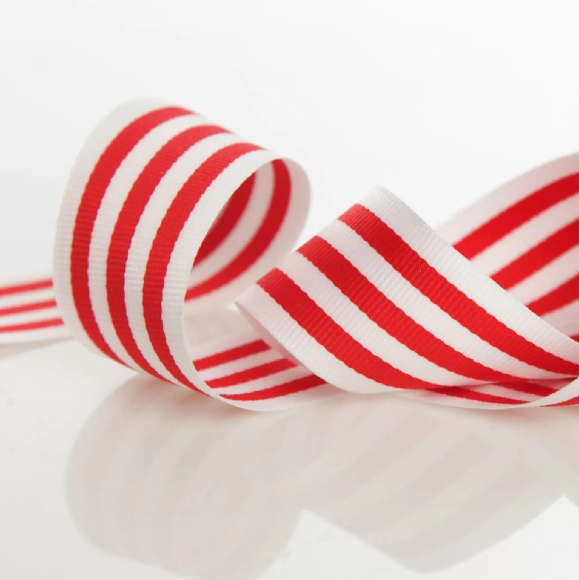 Red and White Candy Cane Ribbon - 3.8cm Ribbons |