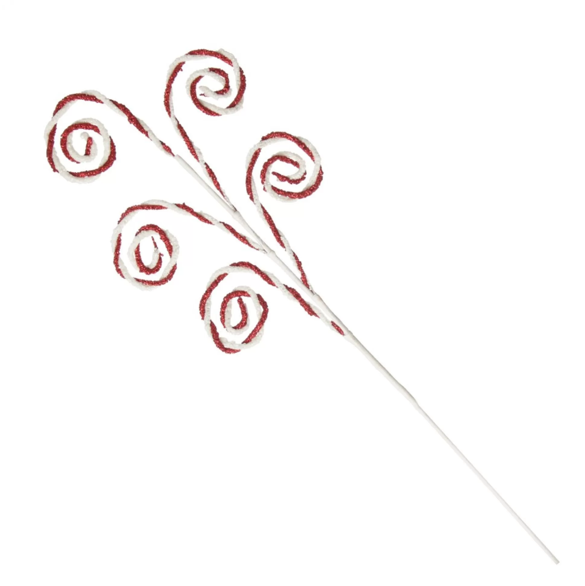 Red and White Chenille Stick Candy Cane Christmas Pick Christmas Tree Picks |