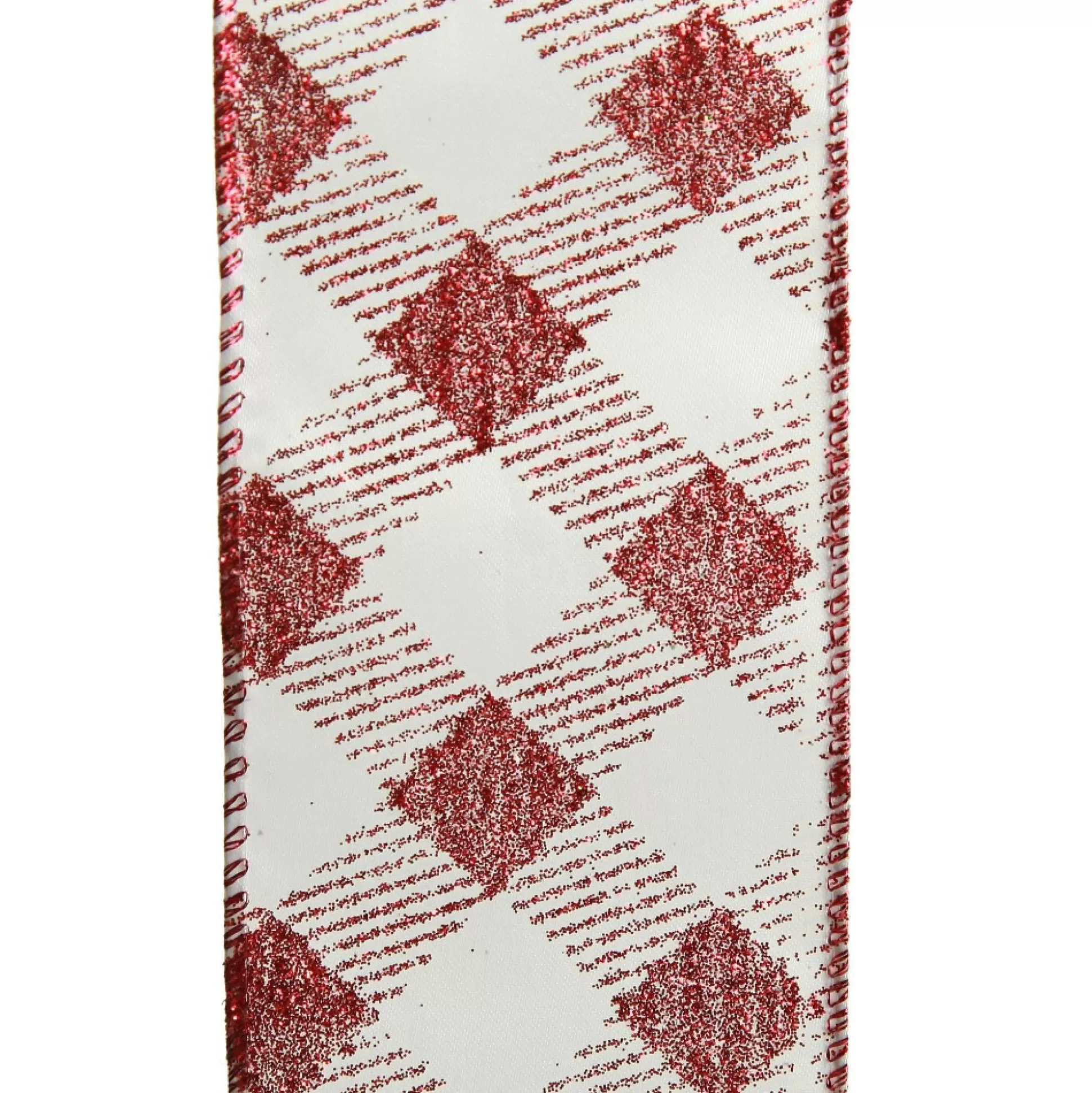 Red and White Gingham Pattern Wired Christmas Ribbon Ribbons |