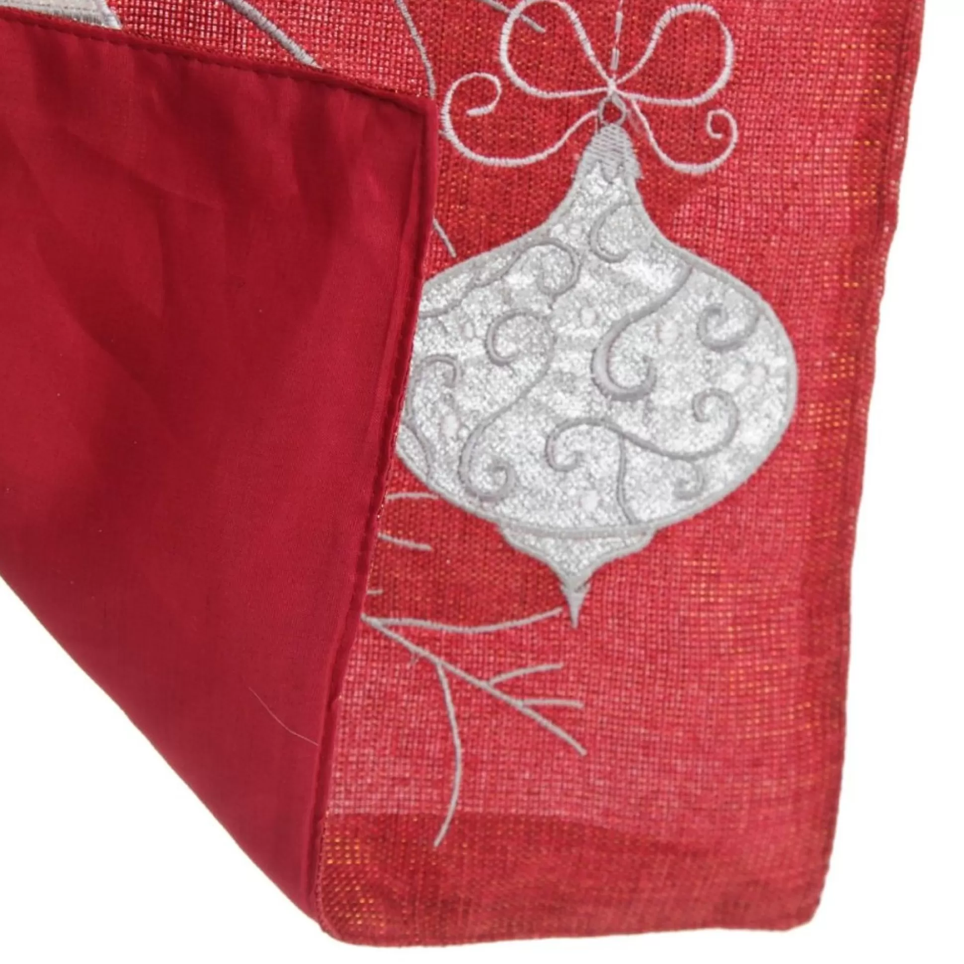 Red Bauble Christmas Table Runner Christmas Table Decor |
