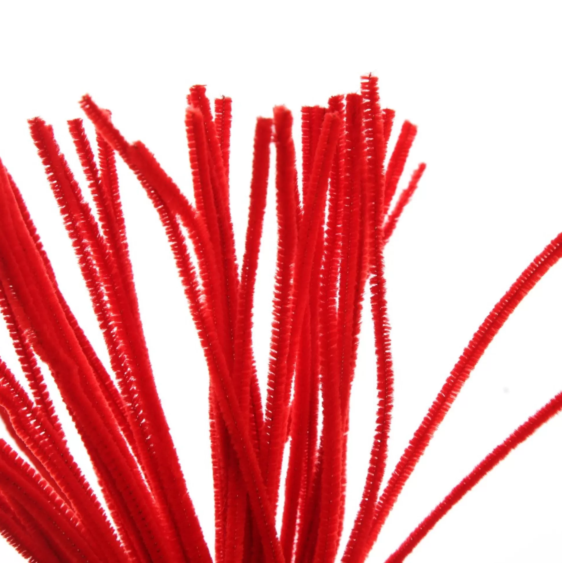 Red Chenille Stem Pipe Cleaners - Pack of 50 Christmas Craft Supplies |