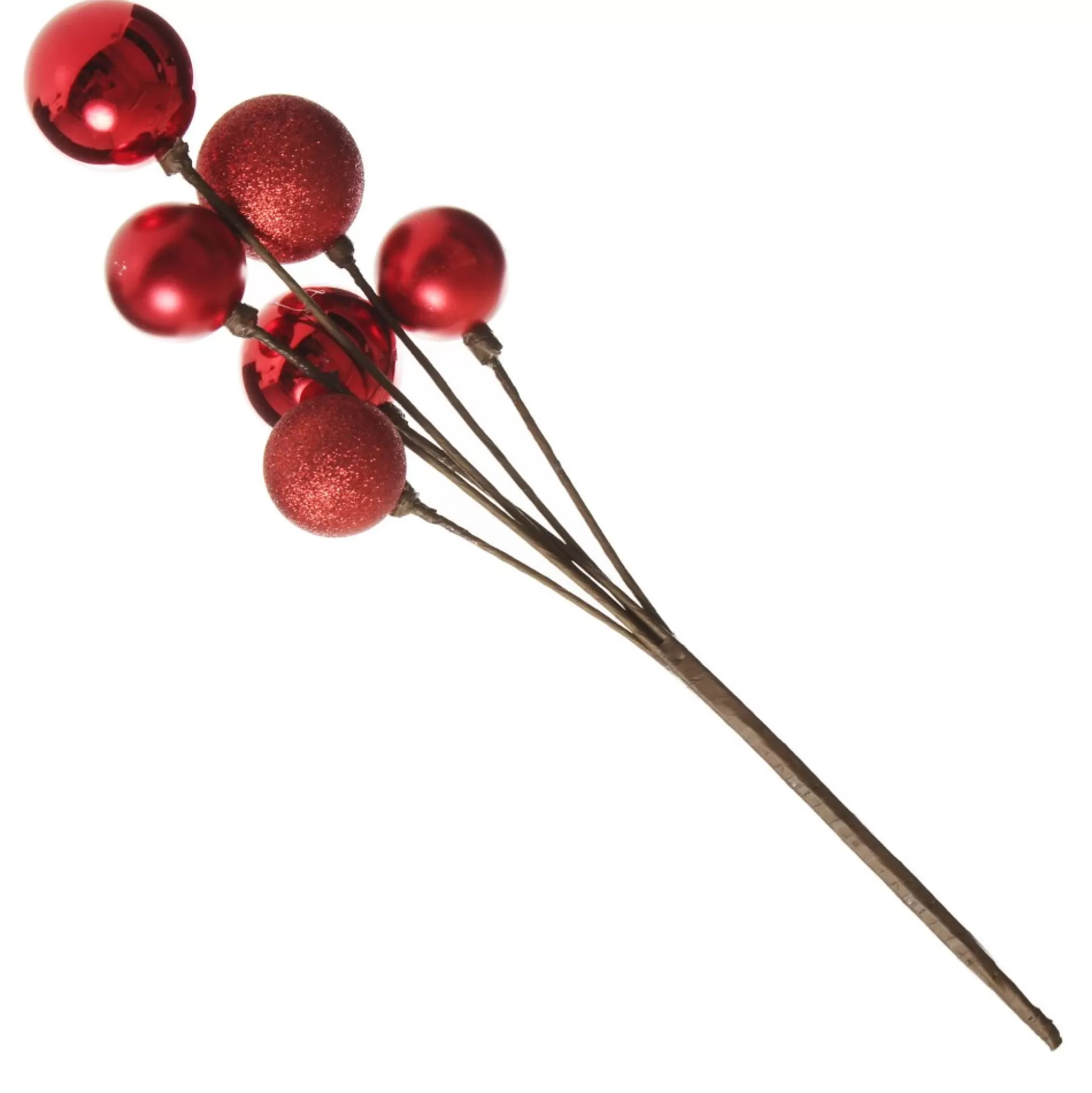Red Christmas Bauble Cluster Pick Christmas Tree Picks |