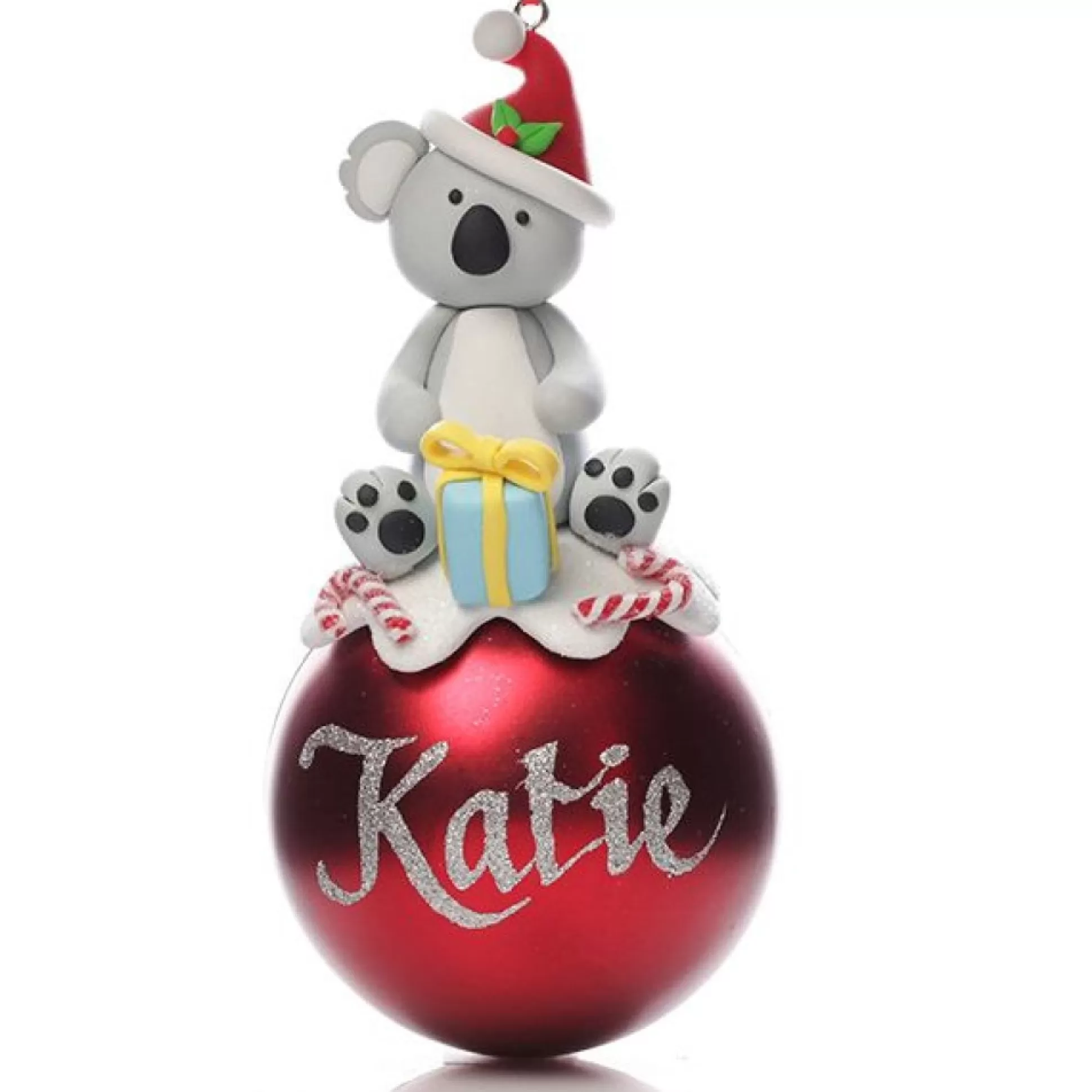Red Koala Christmas Character Bauble Personalised Baubles |