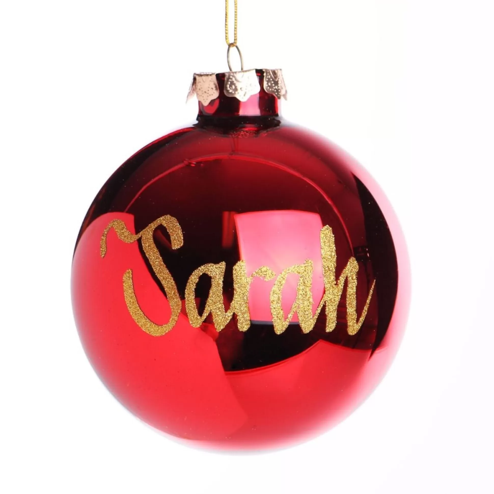 Red Love Hearts Christmas Bauble Personalised Baubles |