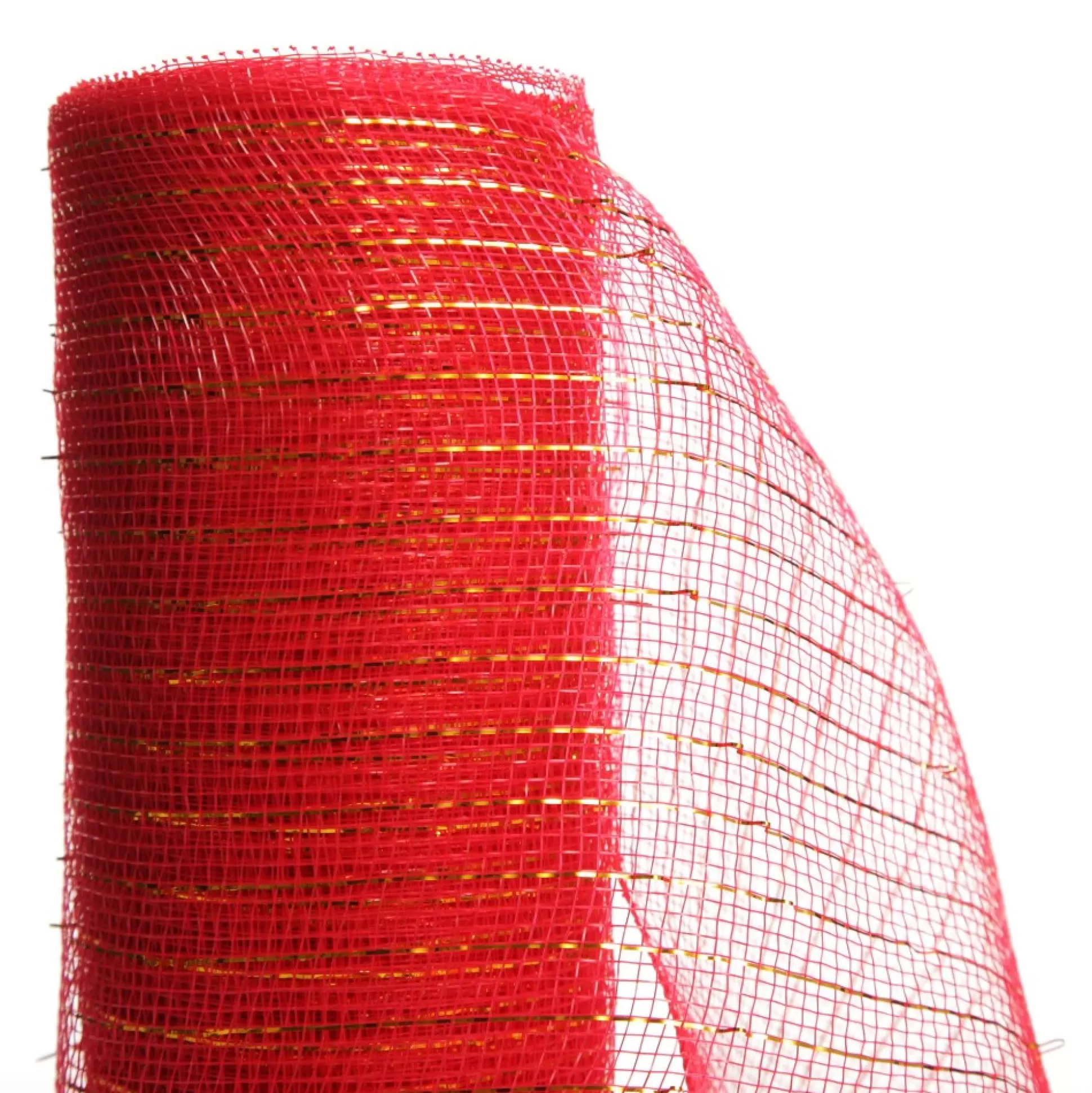 Red Metallic Thread Decomesh Roll Diy Wreaths |