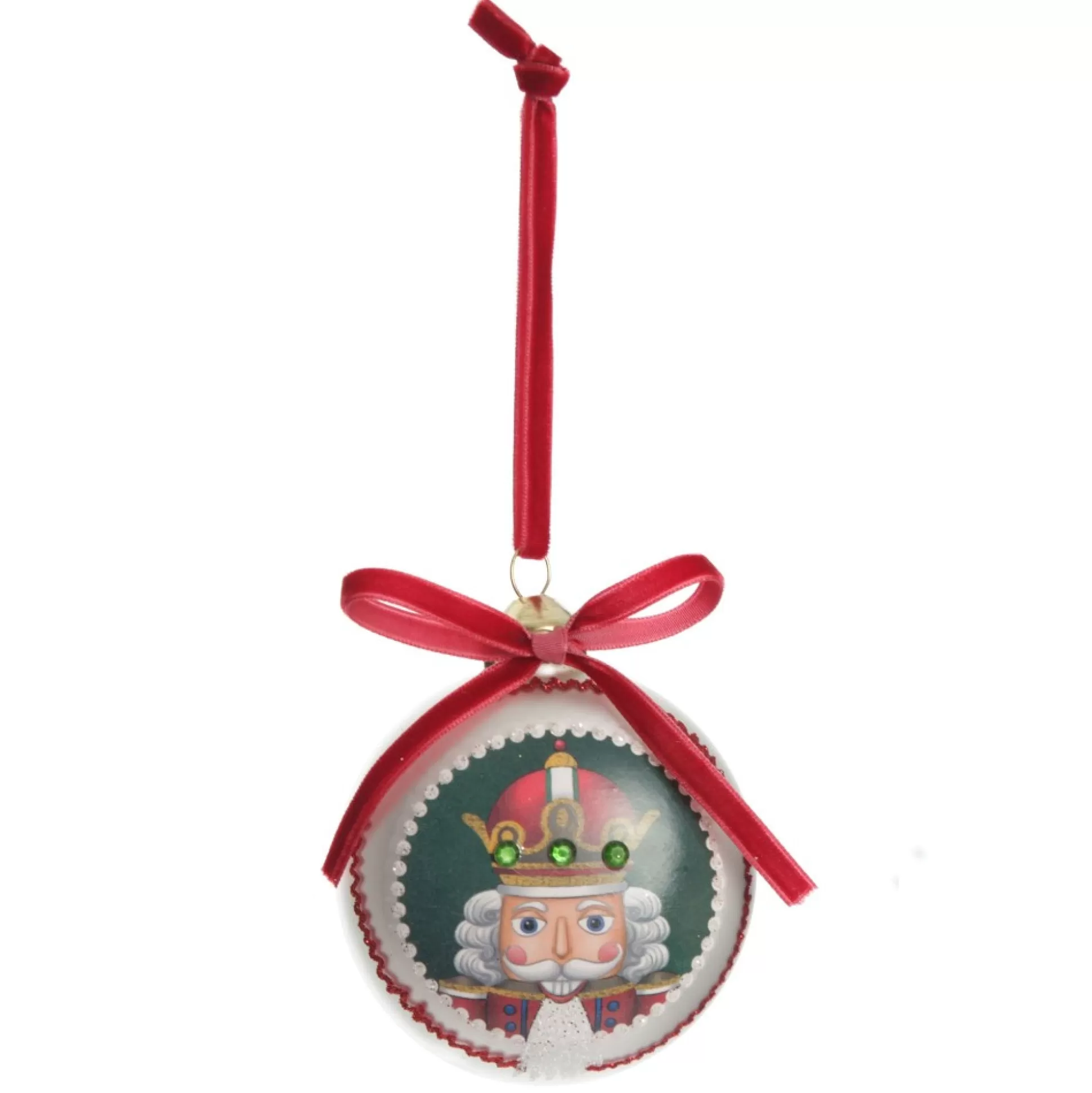 Red Nutcracker Christmas Disc Decorative Christmas Baubles |