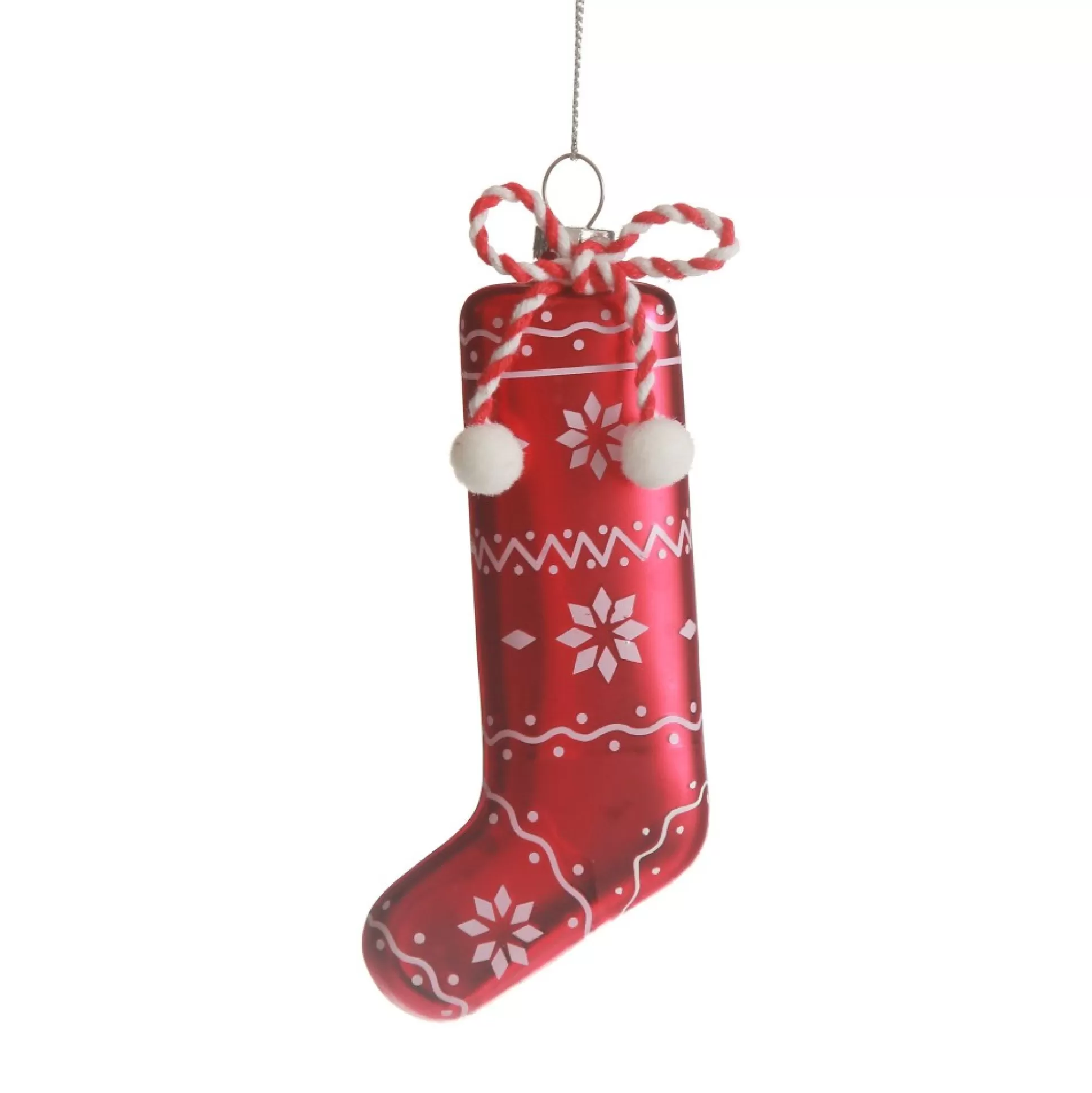 Red Patterned Stocking Christmas Decoration Christmas Tree Decorations |