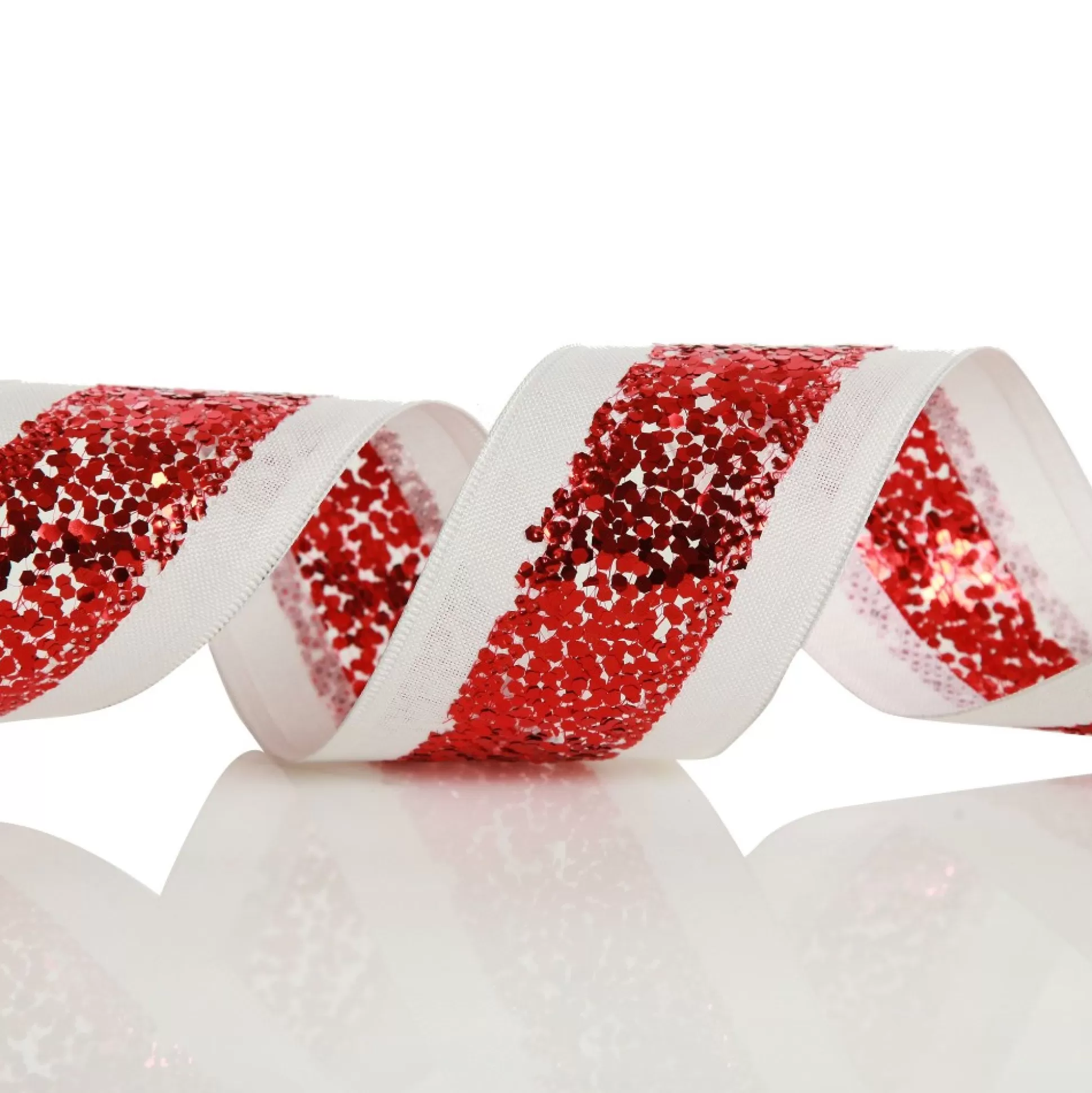 Red Sequin Wired Christmas Ribbon Ribbons |