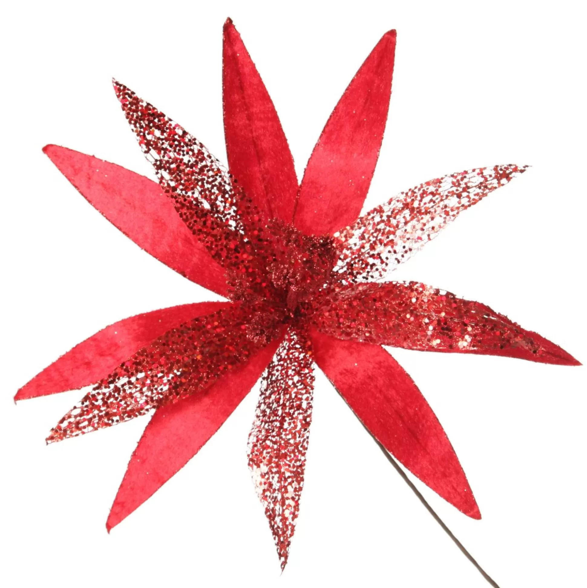 Red Slim Petal Christmas Flower Stem Christmas Flowers |