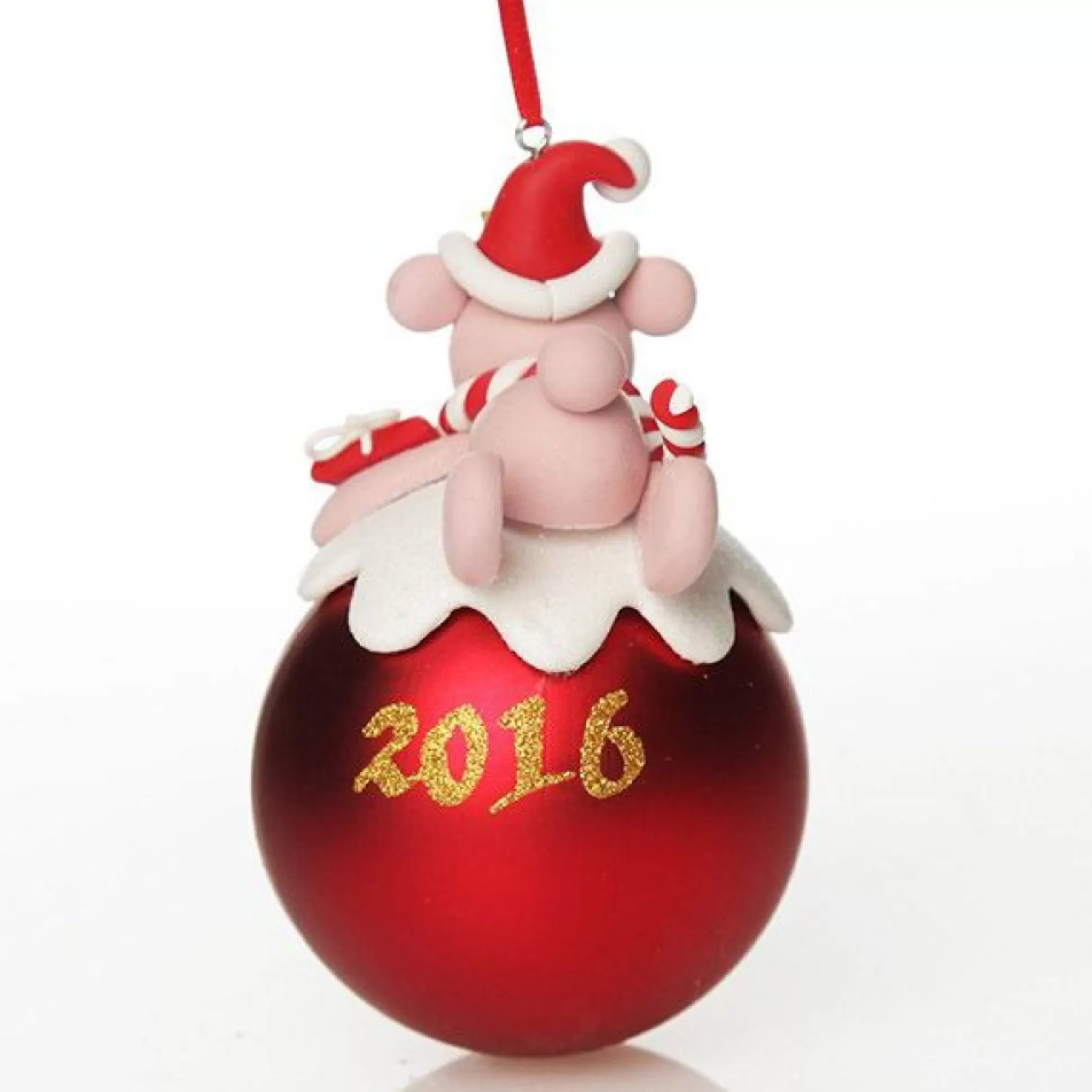 Red Teddy Christmas Character Bauble Personalised Baubles |