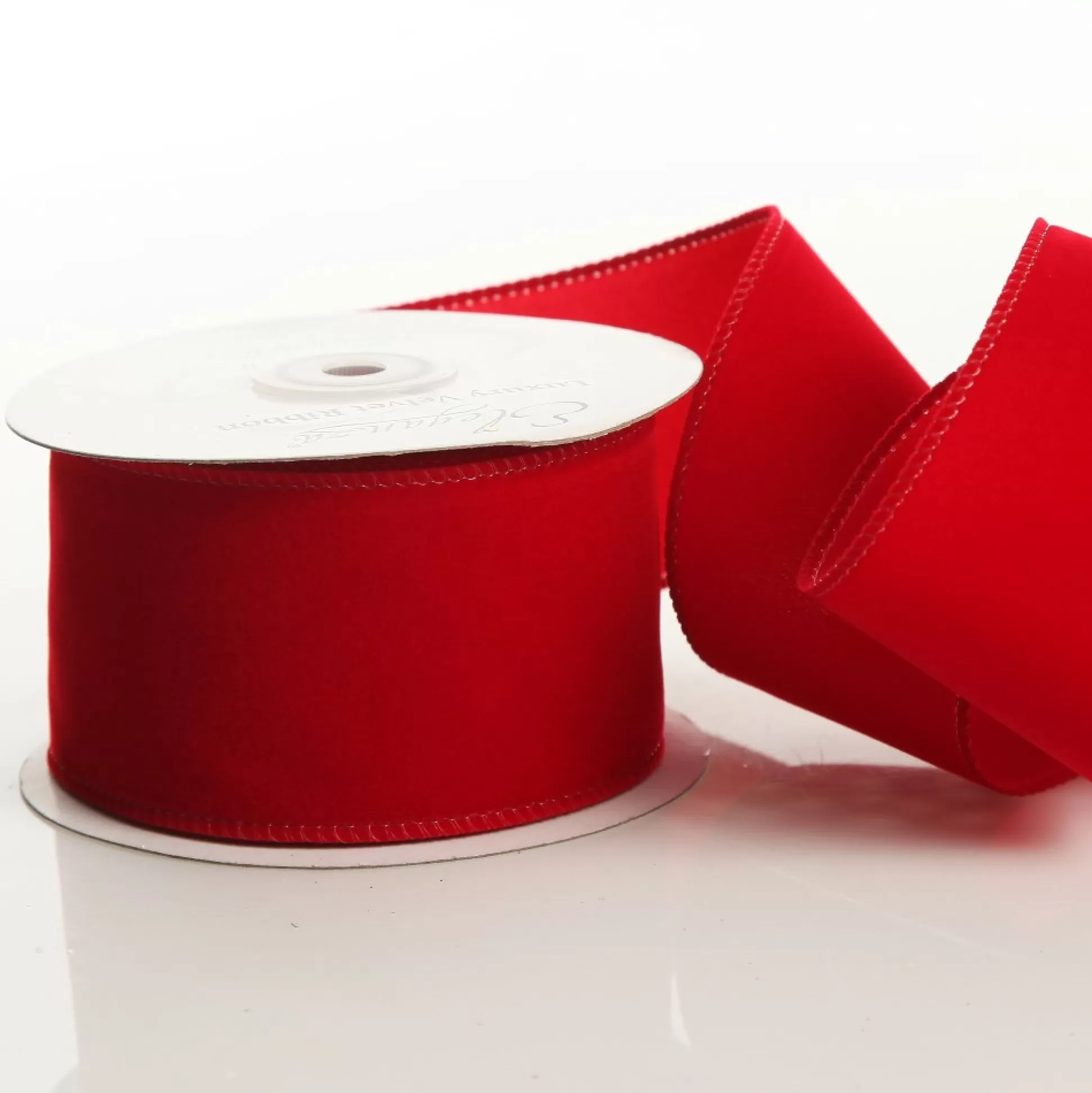 Red Velvet Ribbon with Wired Edge - 6cm Ribbons |