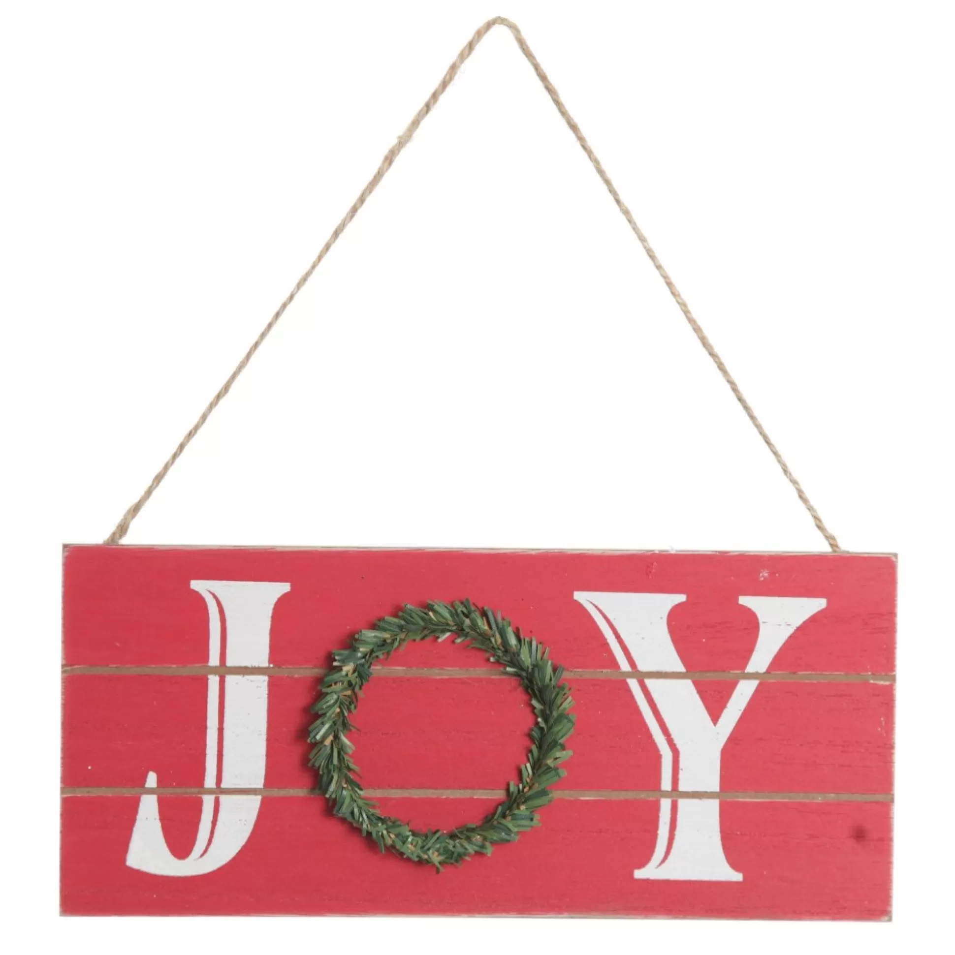 Red Wood Hanging Christmas Joy Plaque Wall Hangings And Signs |
