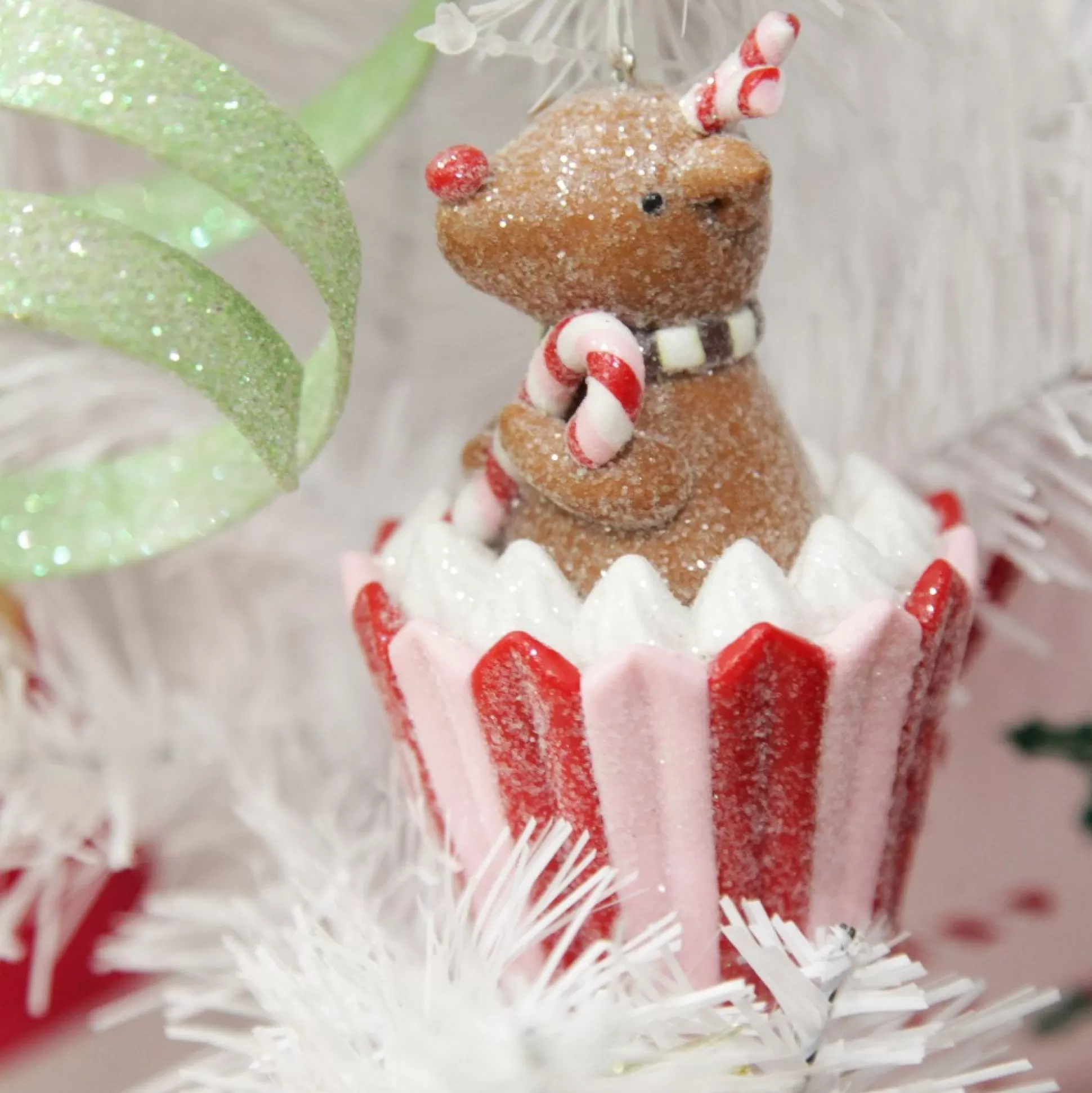 Reindeer Cupcake Christmas Tree Decoration Christmas Tree Decorations |