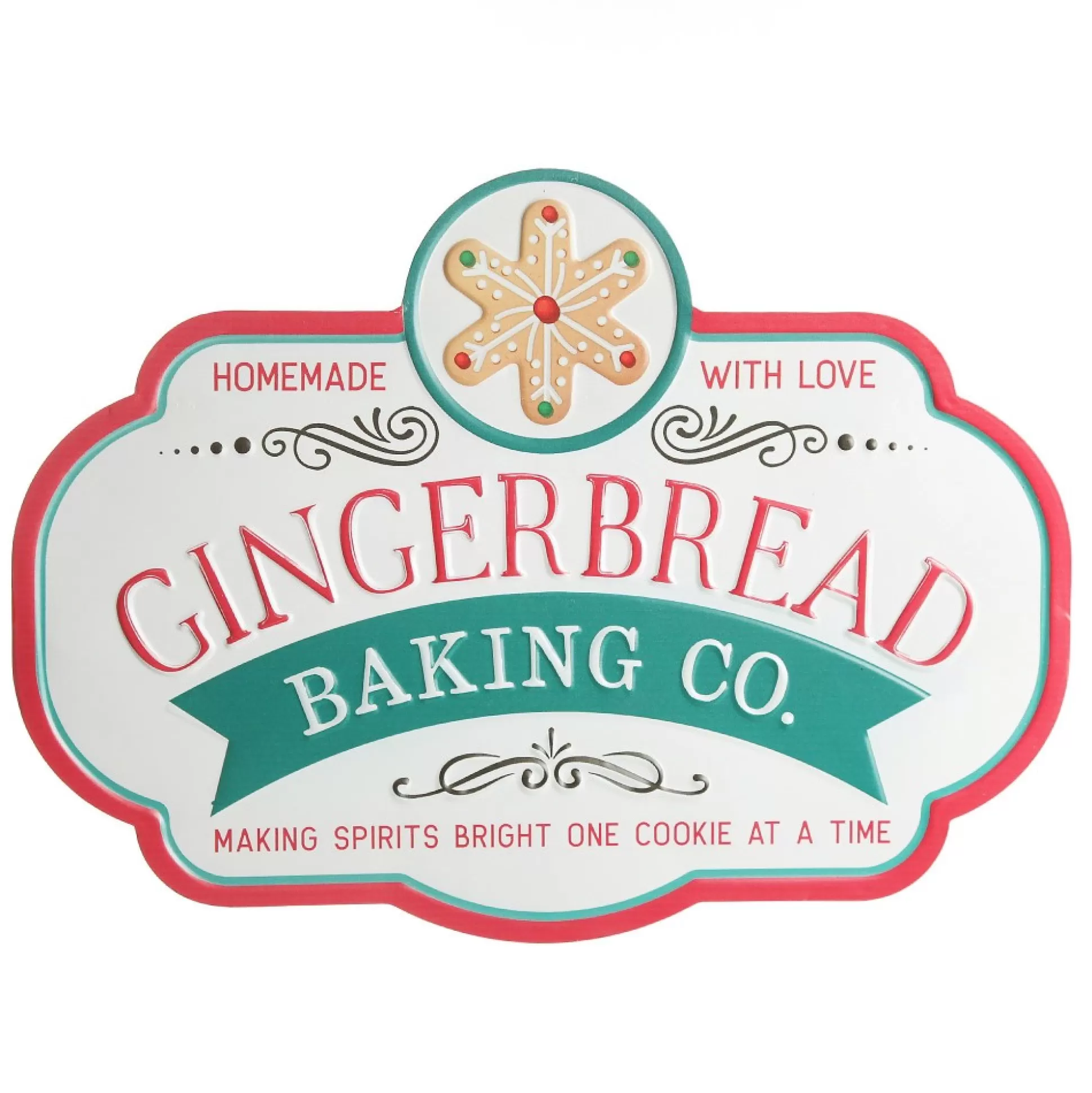 Retro Metal Gingerbread Baking Co Christmas Wall Sign Wall Hangings And Signs |