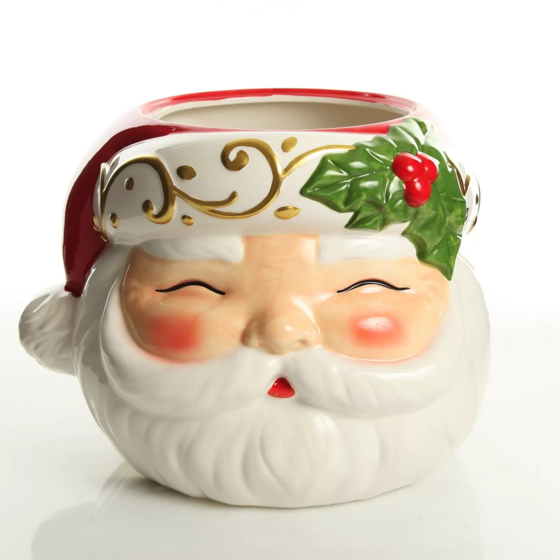 Retro Santa Planter Pot Christmas Ornament Christmas Ornaments |