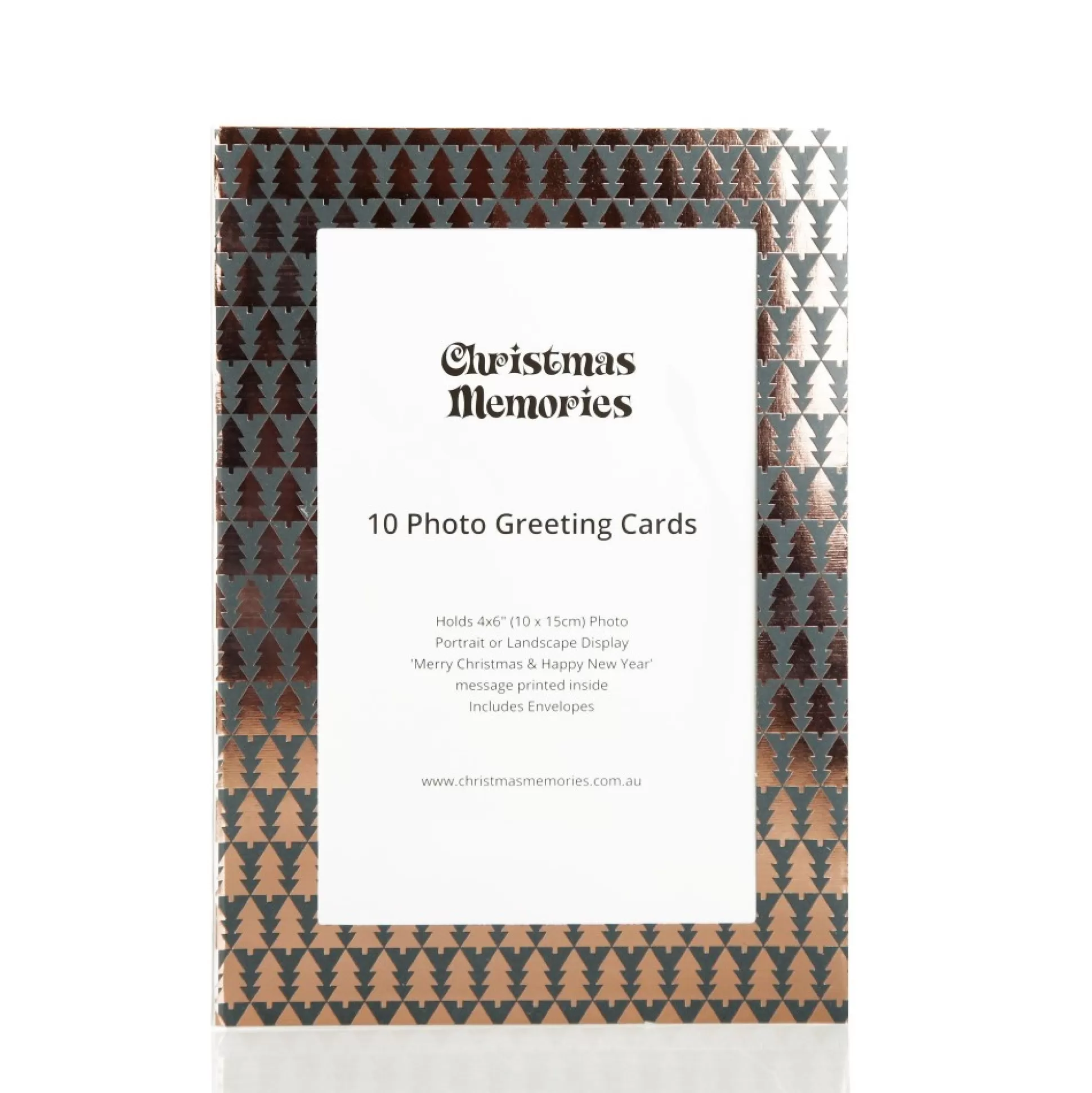Rose Gold Christmas Tree - Photo Greeting Cards 10 Pack Photo Gifts |