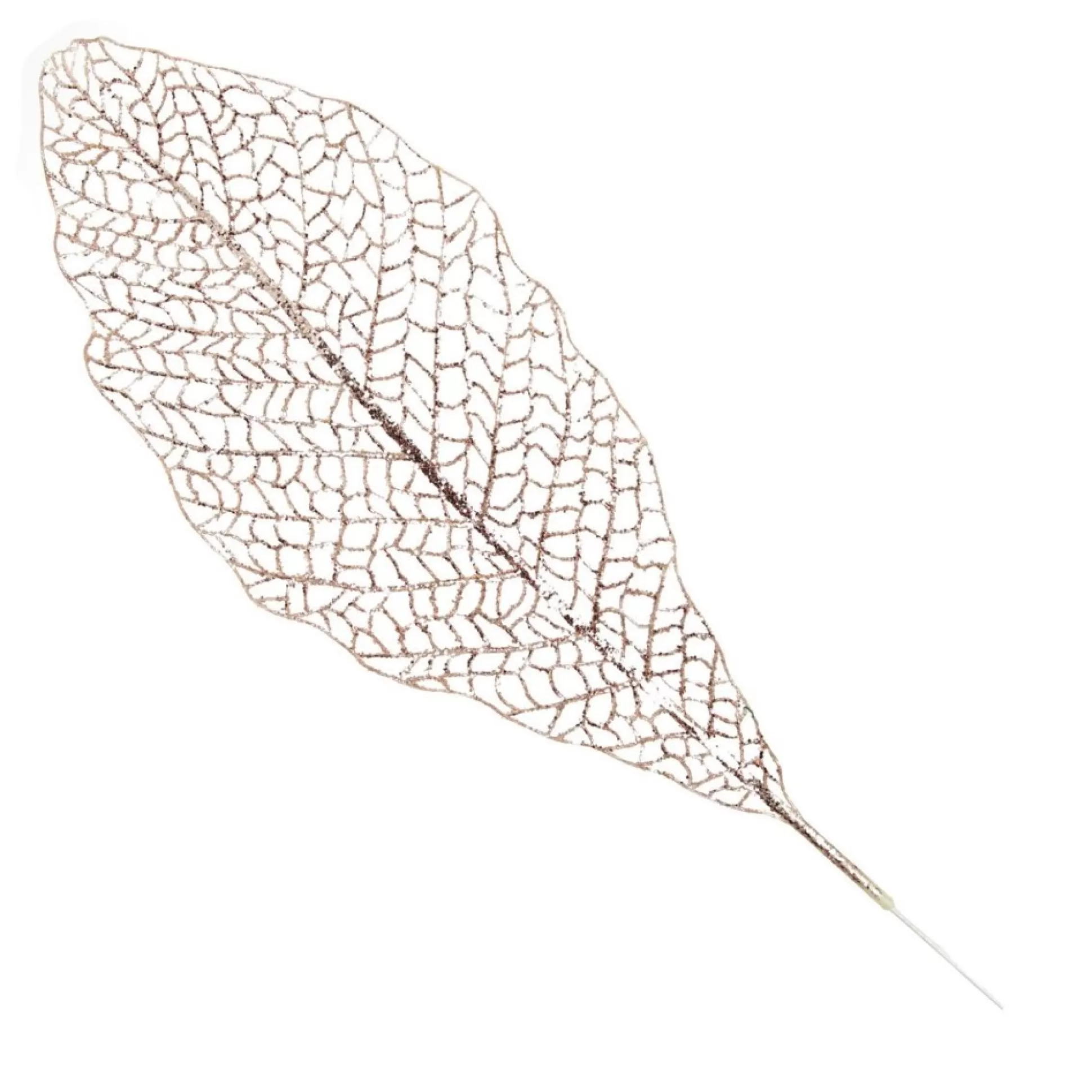 Rose Gold Mesh Palm Leaf Christmas Sprays |