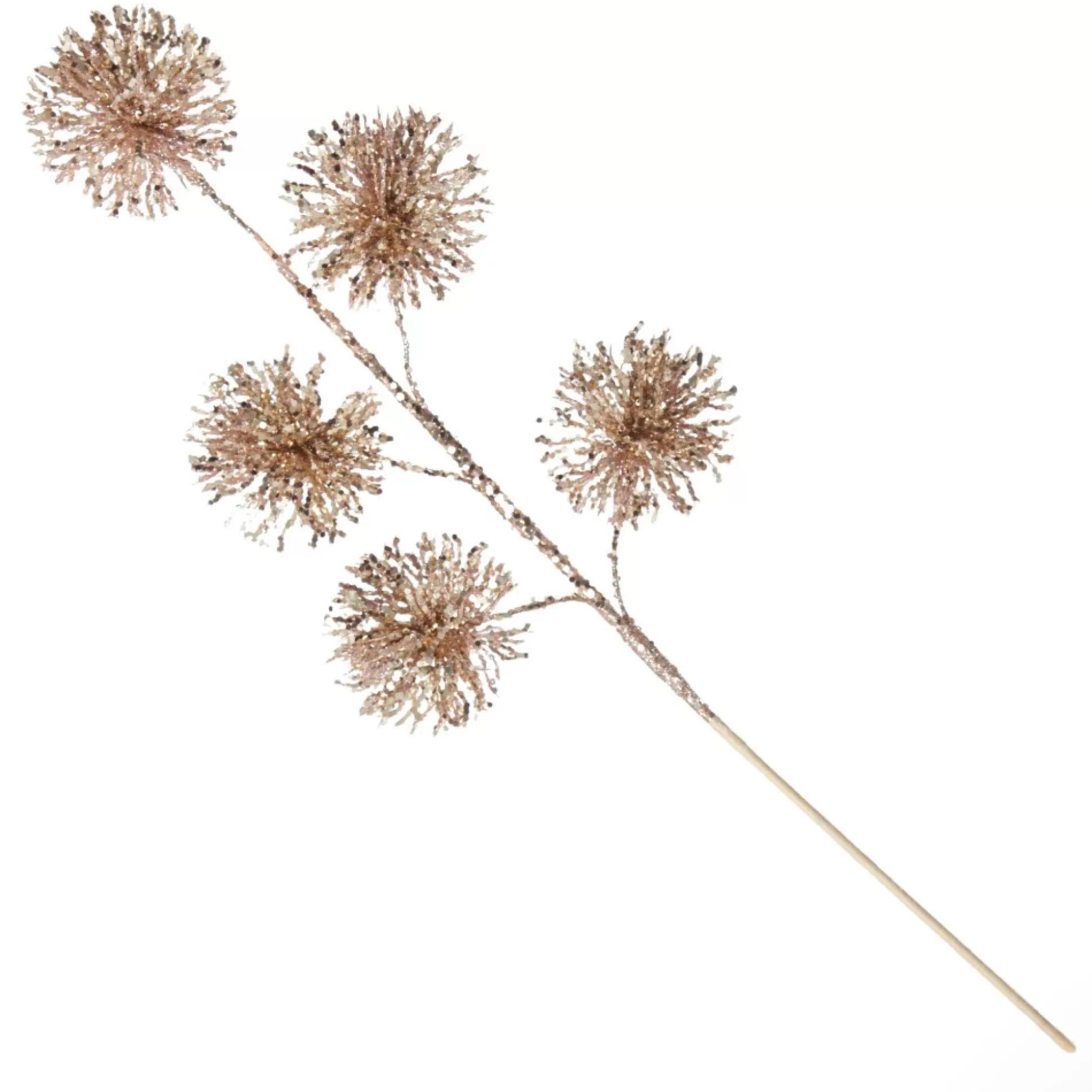 Rose Gold Sequin Puff Flower Spray Christmas Sprays |