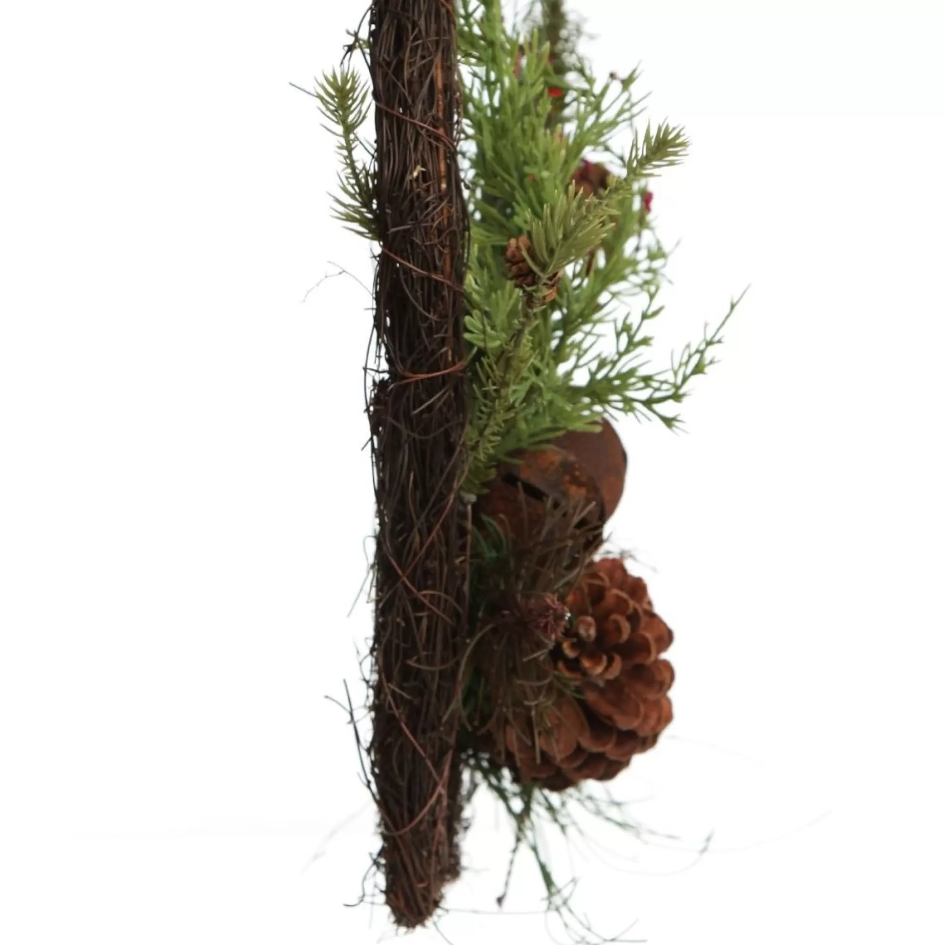 Rustic Pine and Cone Basket Christmas Wall Hanging Wall Hangings And Signs |