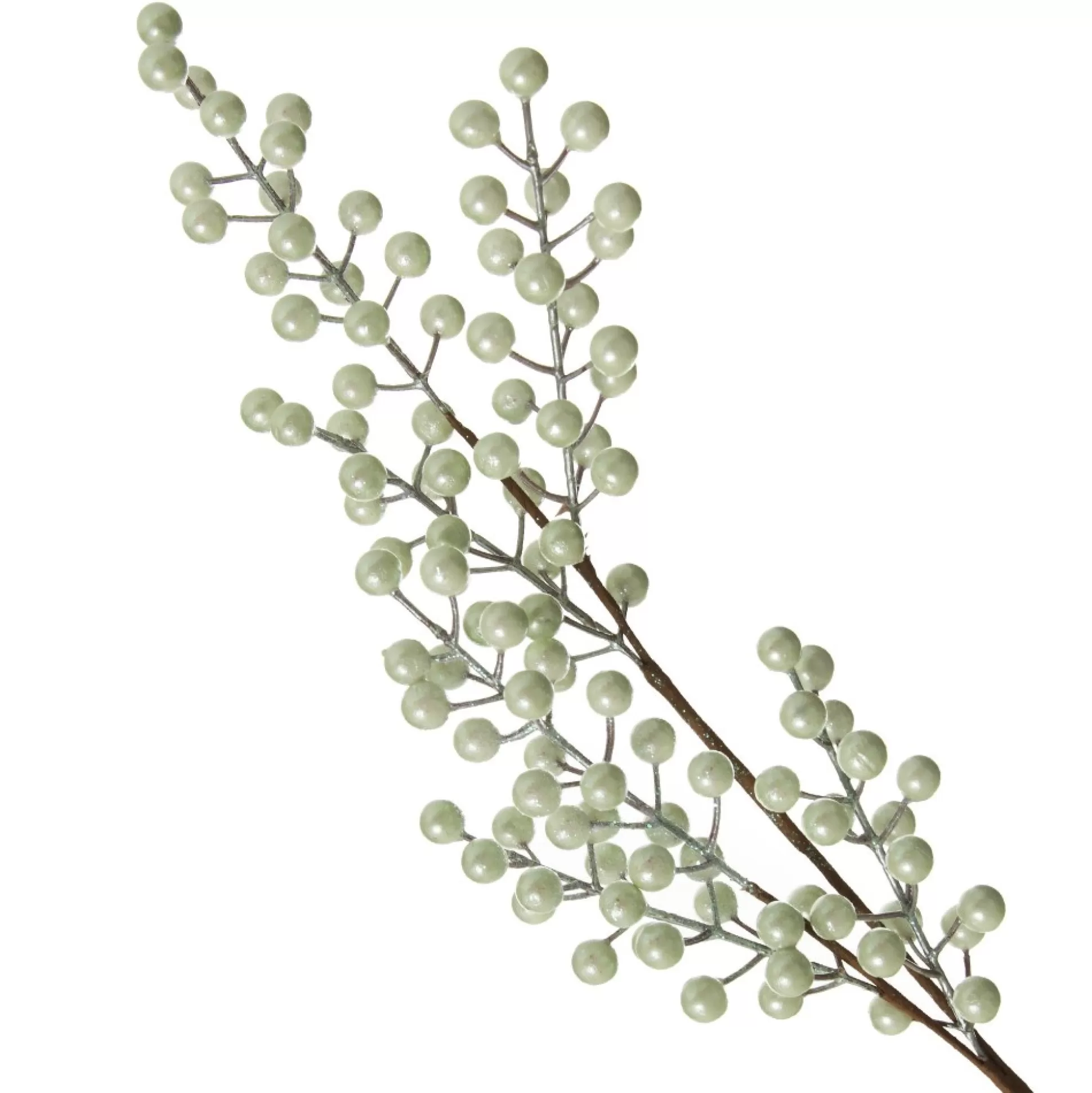 Sage Green Pearl Glitter Berry Spray Christmas Sprays |