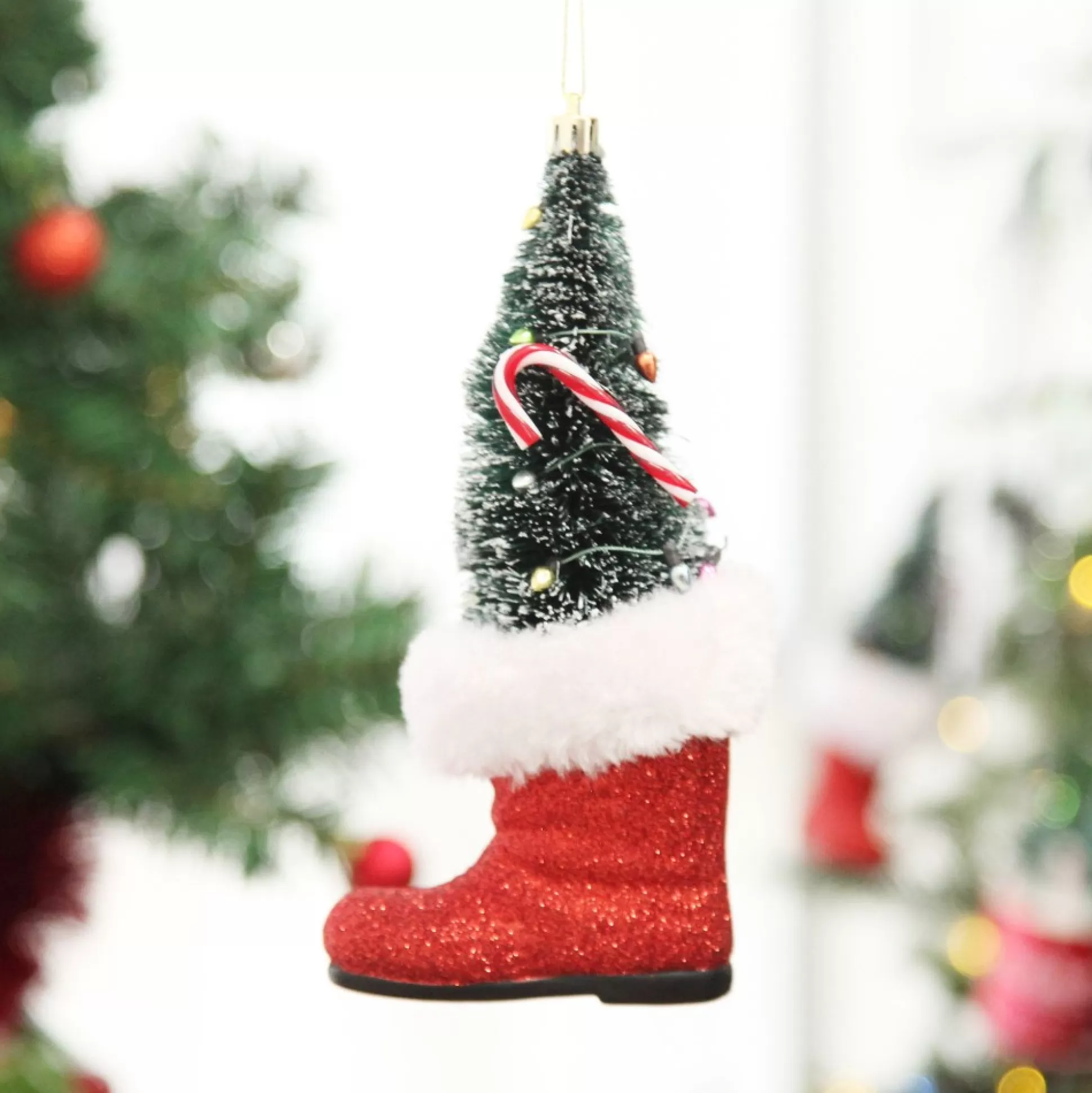 Santa Boot with Tree Hanging Decoration Christmas Tree Decorations |