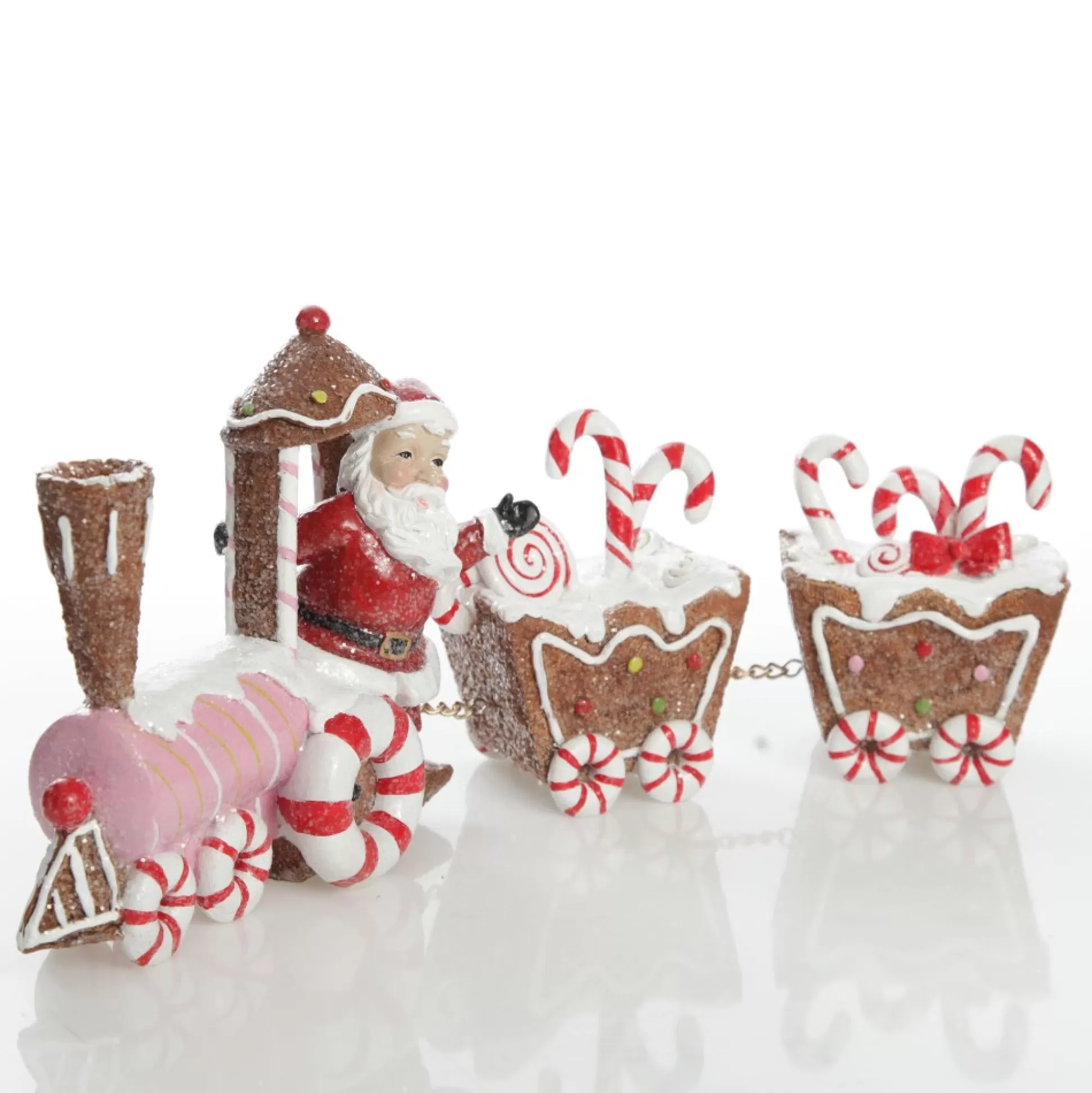 Santa in Gingerbread Train Christmas Ornament Christmas Ornaments |
