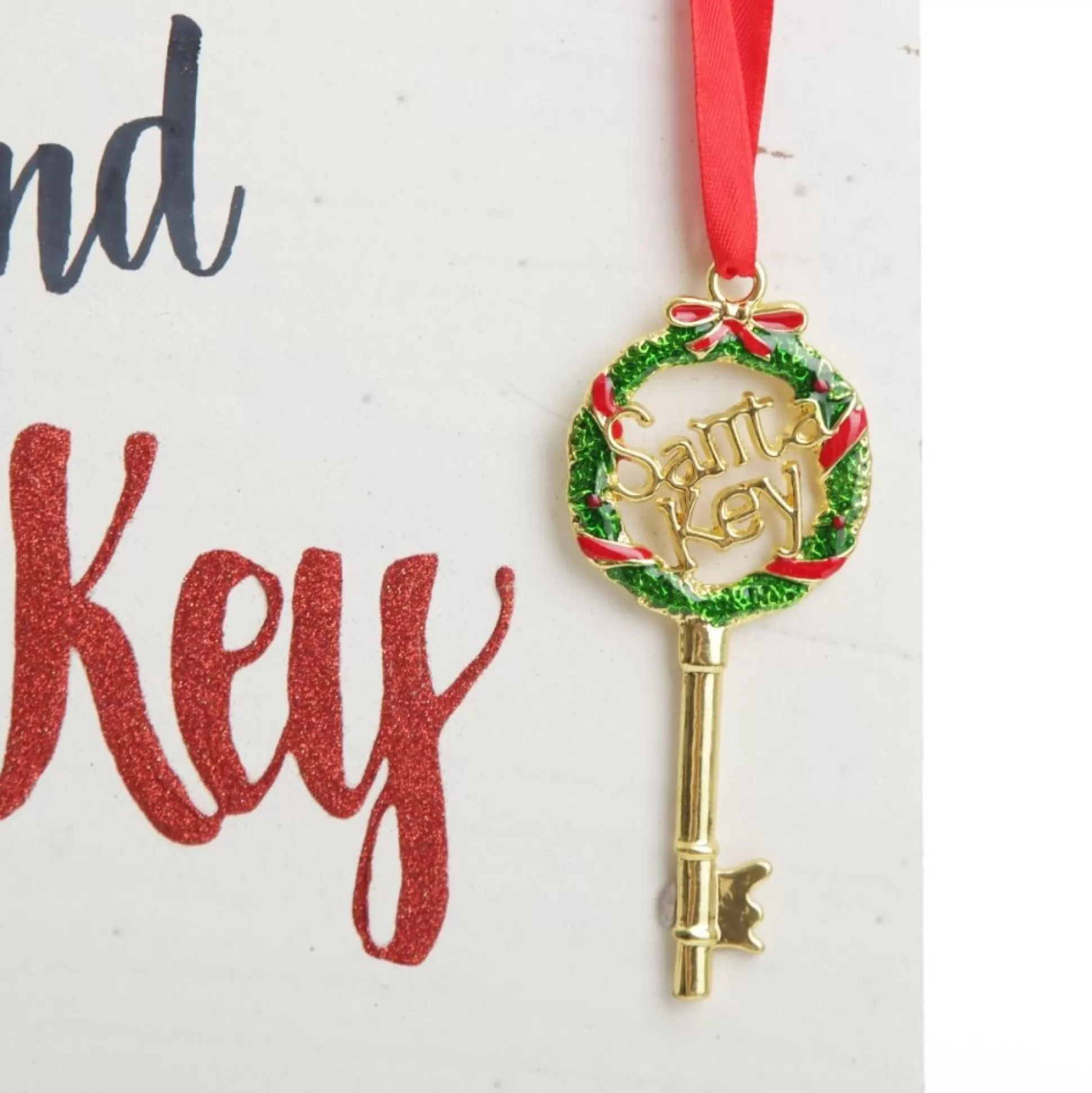 Santa's Magic Key Wood Plaque Christmas Plaques |