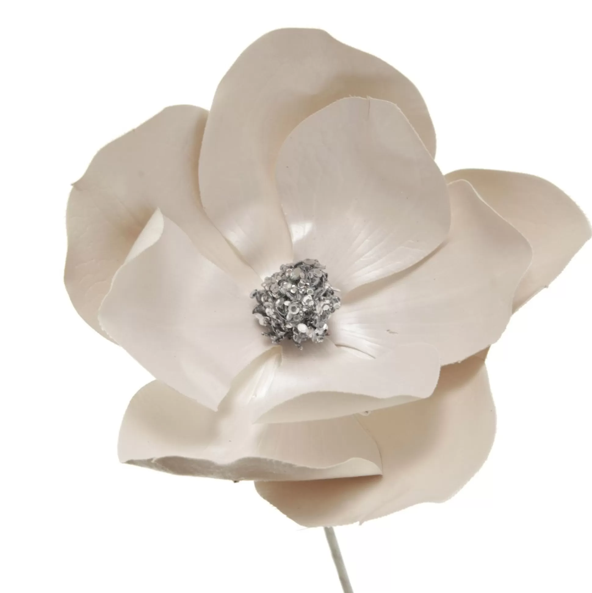Shiny Ivory Magnolia Flower Stem Christmas Flowers |