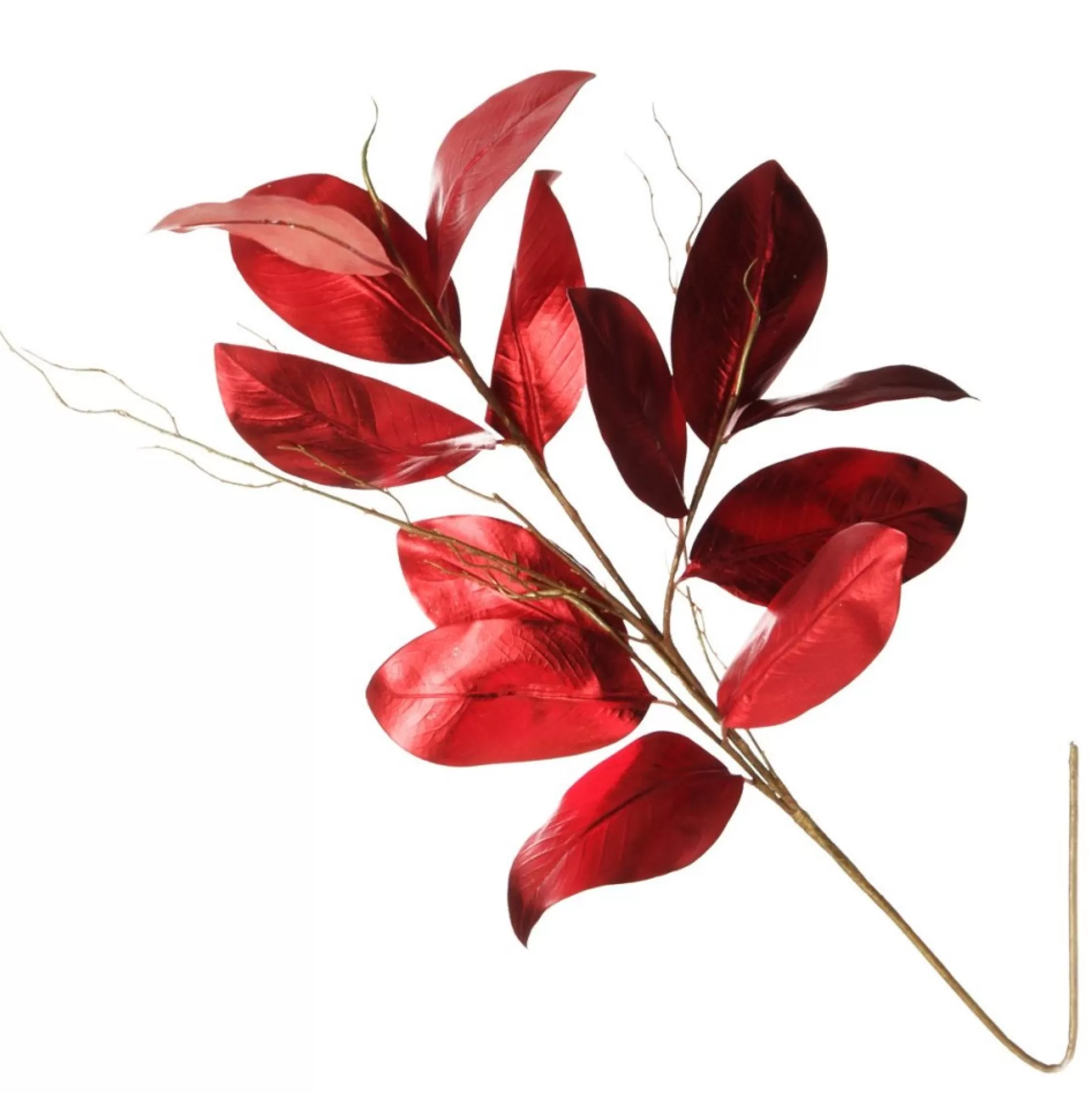 Shiny Red Magnolia Leaf Spray Christmas Sprays |
