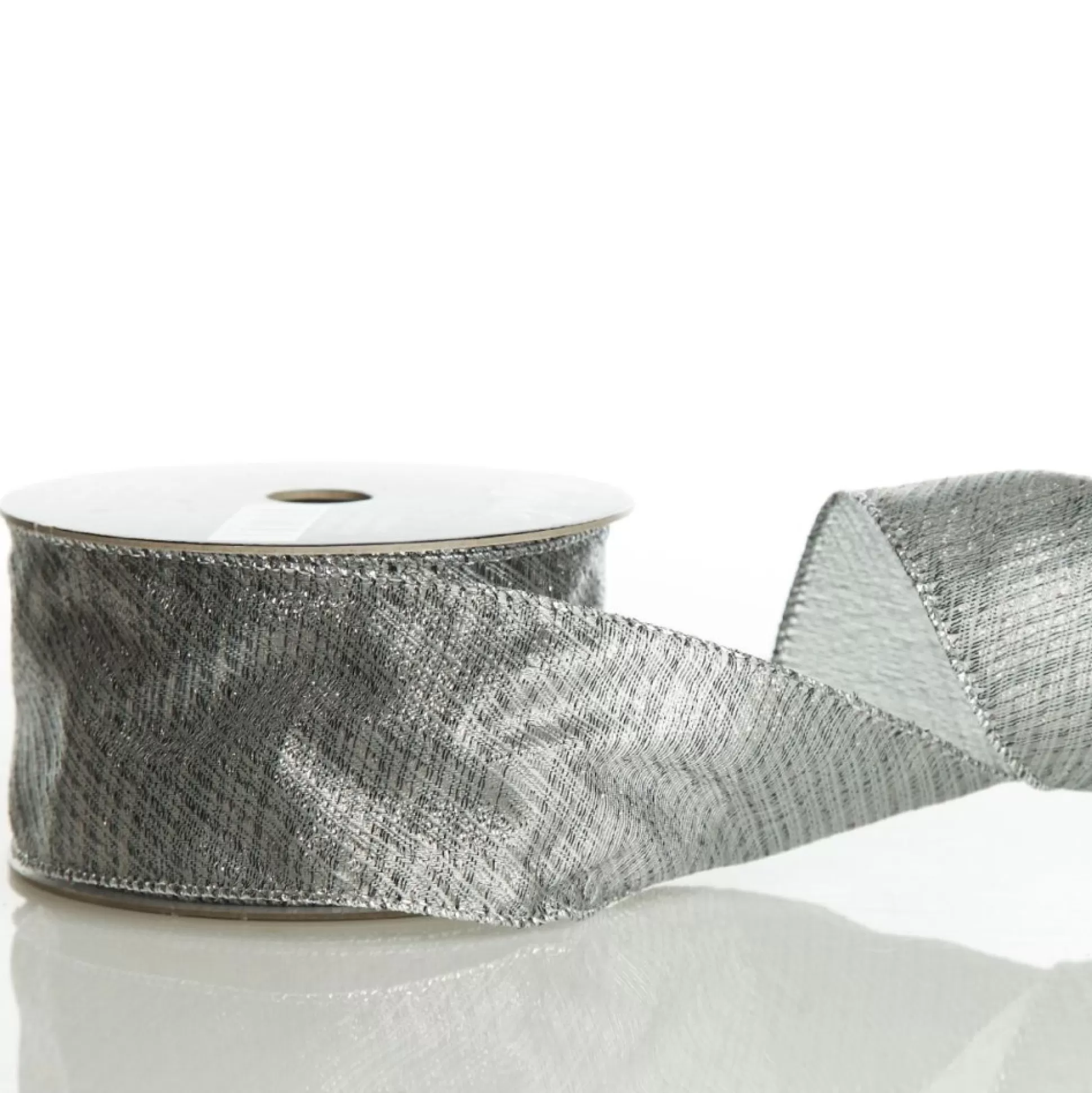 Silver & Grey Metallic Wired Ribbon Ribbons |