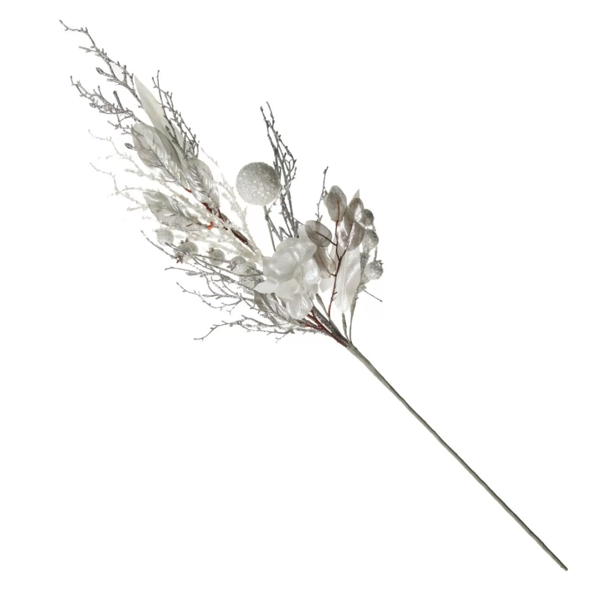 Silver and White Frost Christmas Spray Christmas Sprays |