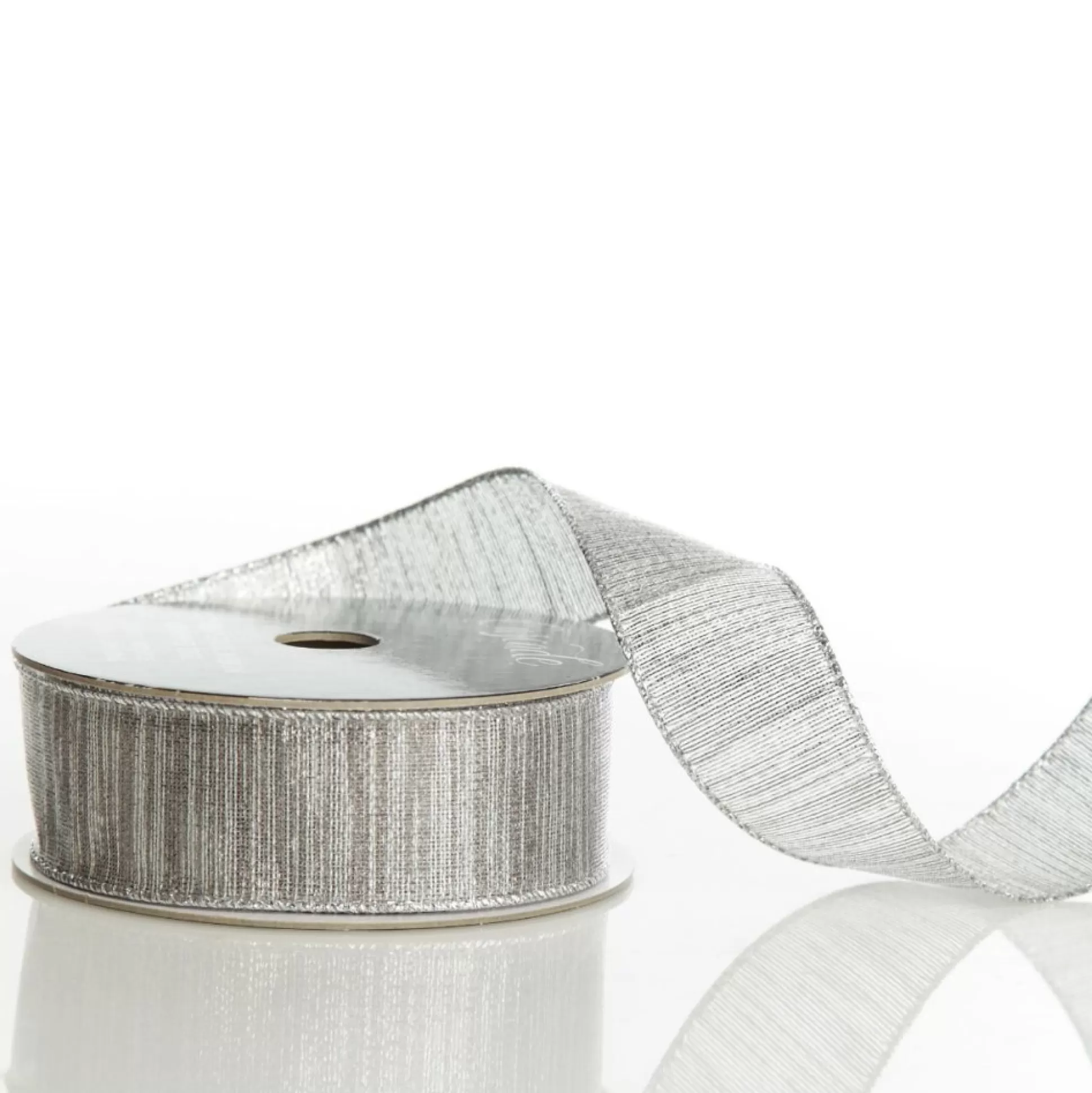 Silver Metallic Shimmer Wired Ribbon Ribbons |