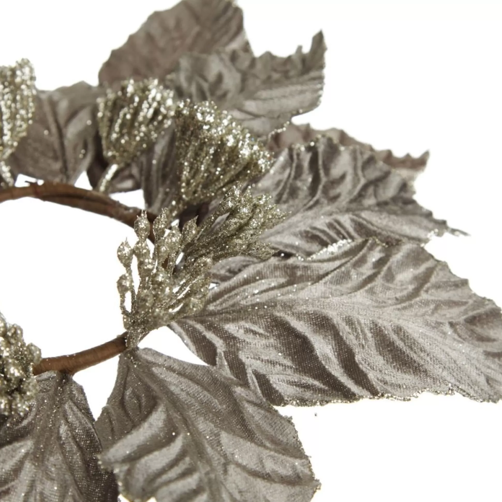 Silver Velour Poinsettia Candle Wreath Christmas Candles And Scents |