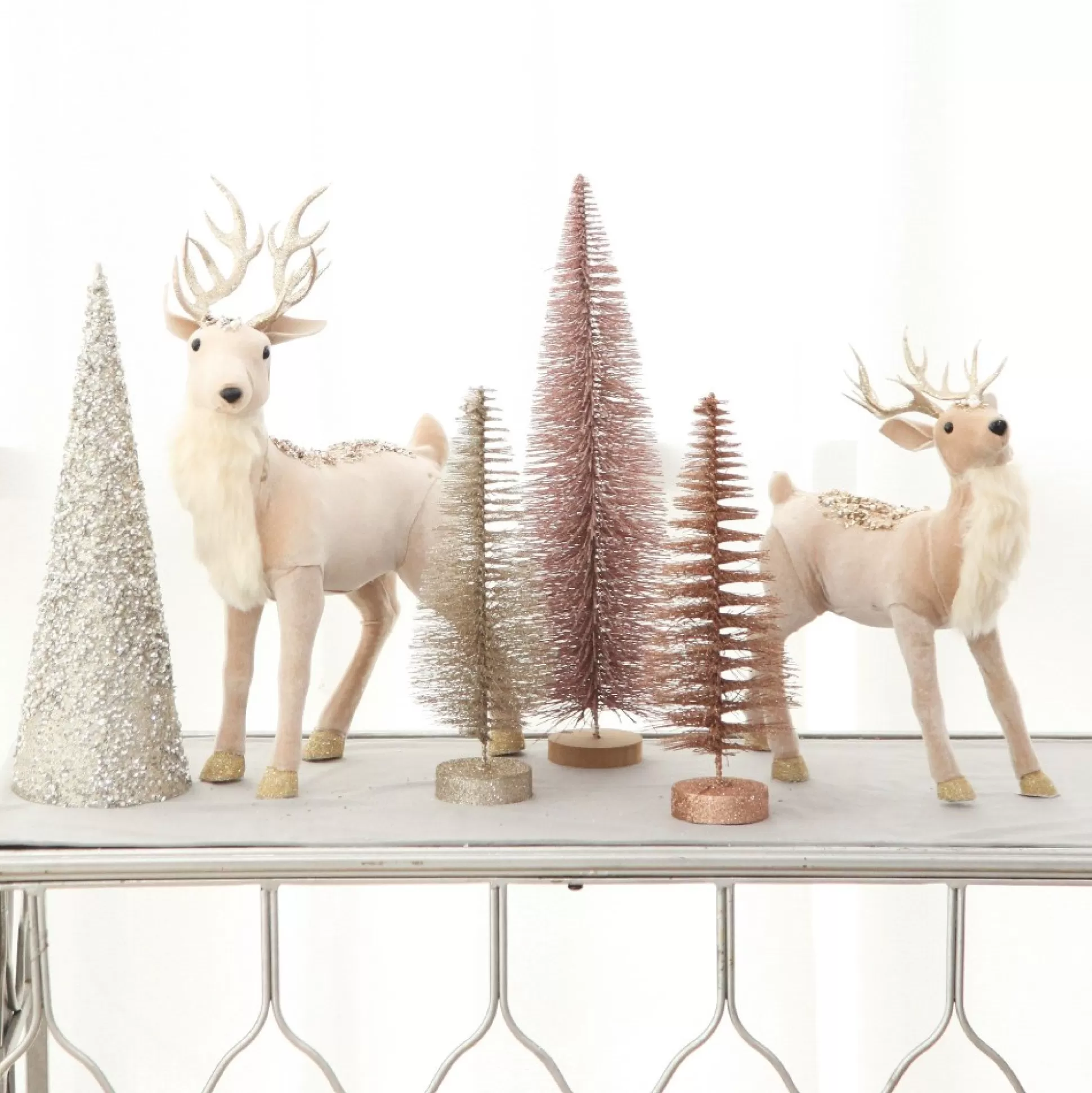 Silver Velour Table Runner Christmas Table Decor |