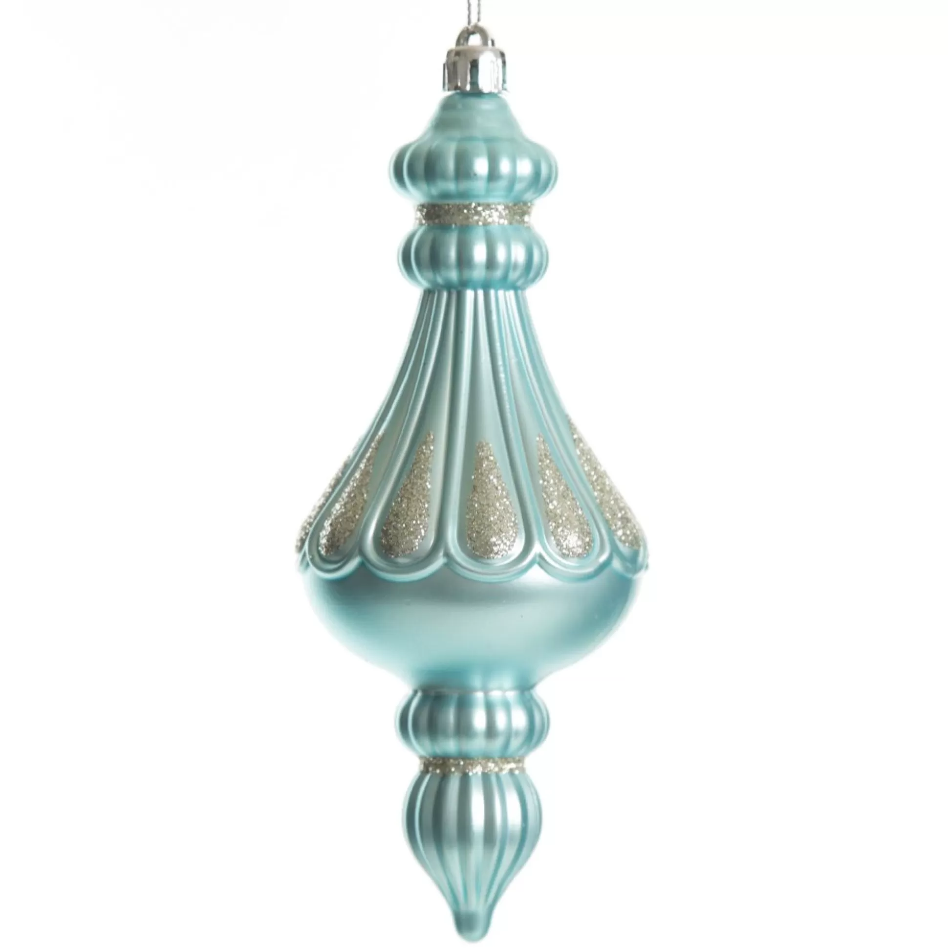 Sky Blue Christmas Finial Decoration Finials And Drops |