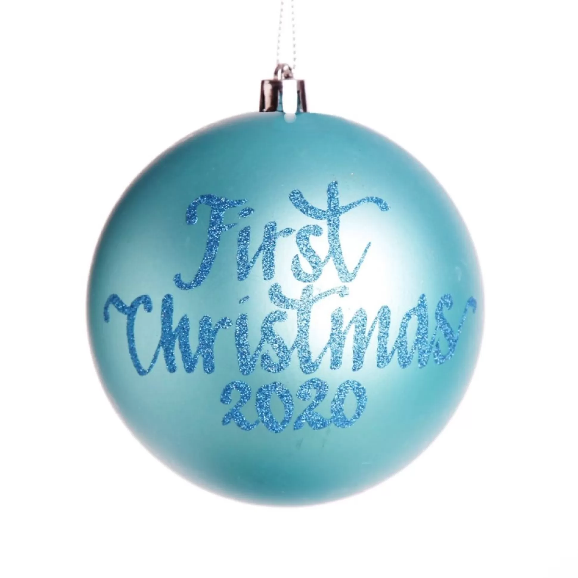 Sky Blue First Christmas Shatterproof Personalised Bauble Personalised Baubles |