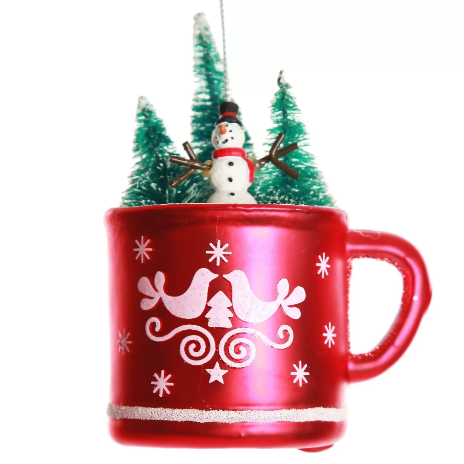 Snowman in Mug Christmas Tree Decoration Christmas Tree Decorations |