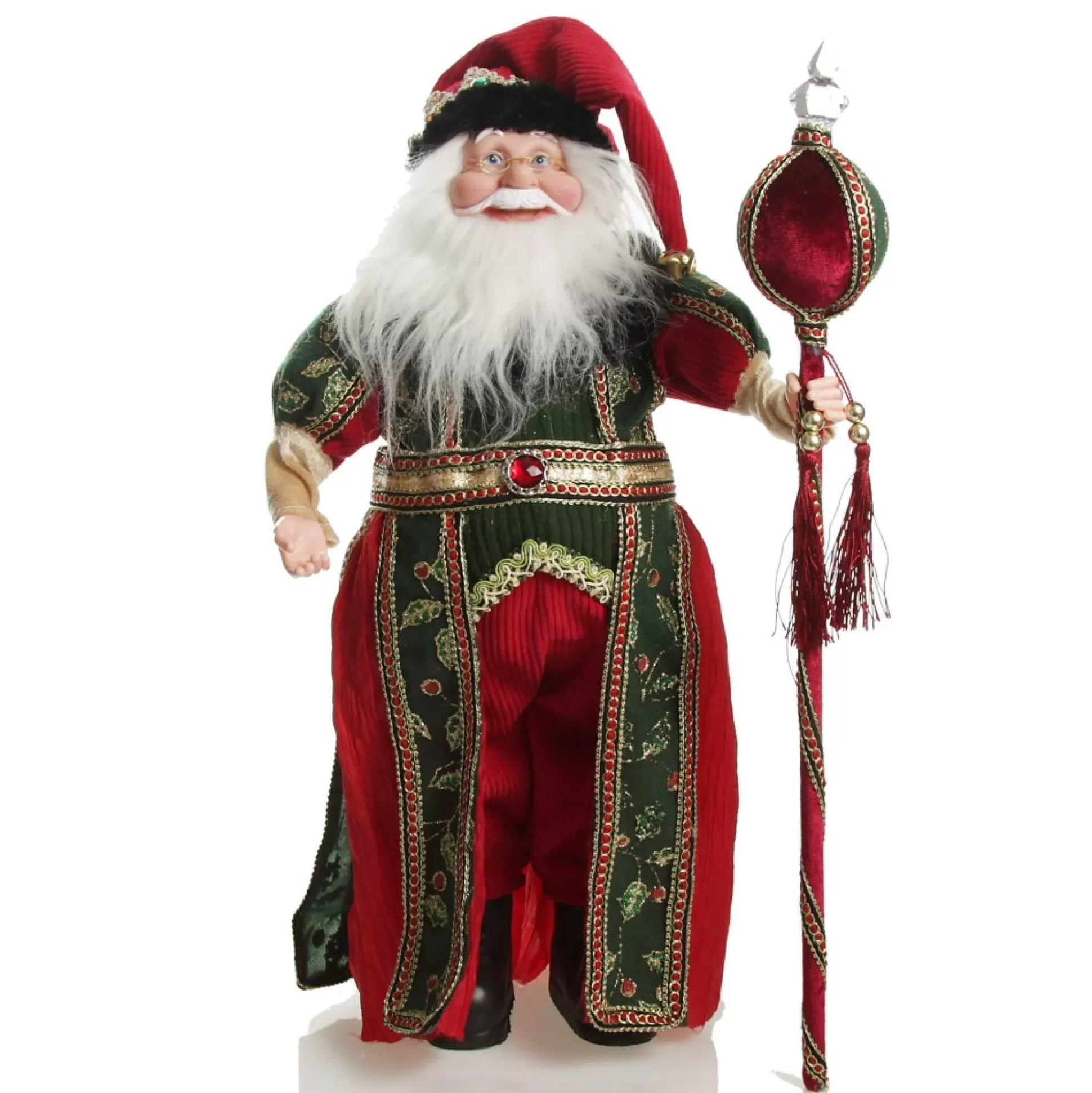 Traditional Cloaked Standing Santa Christmas Ornament Christmas Figurines |