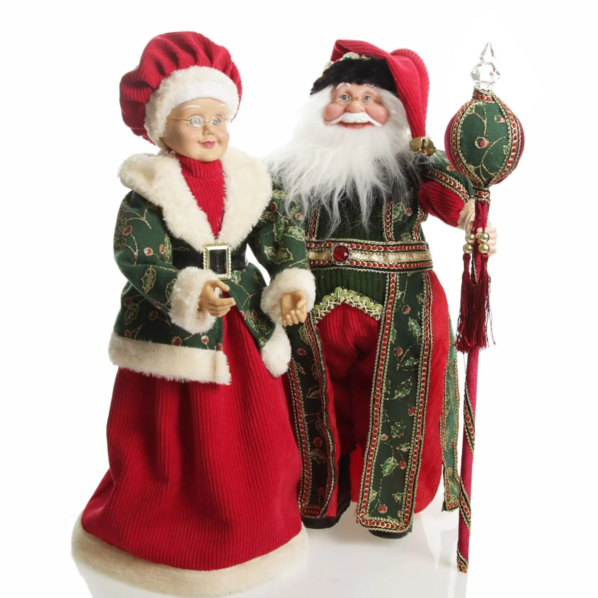 Traditional Mrs Claus Standing Christmas Ornament Christmas Figurines |