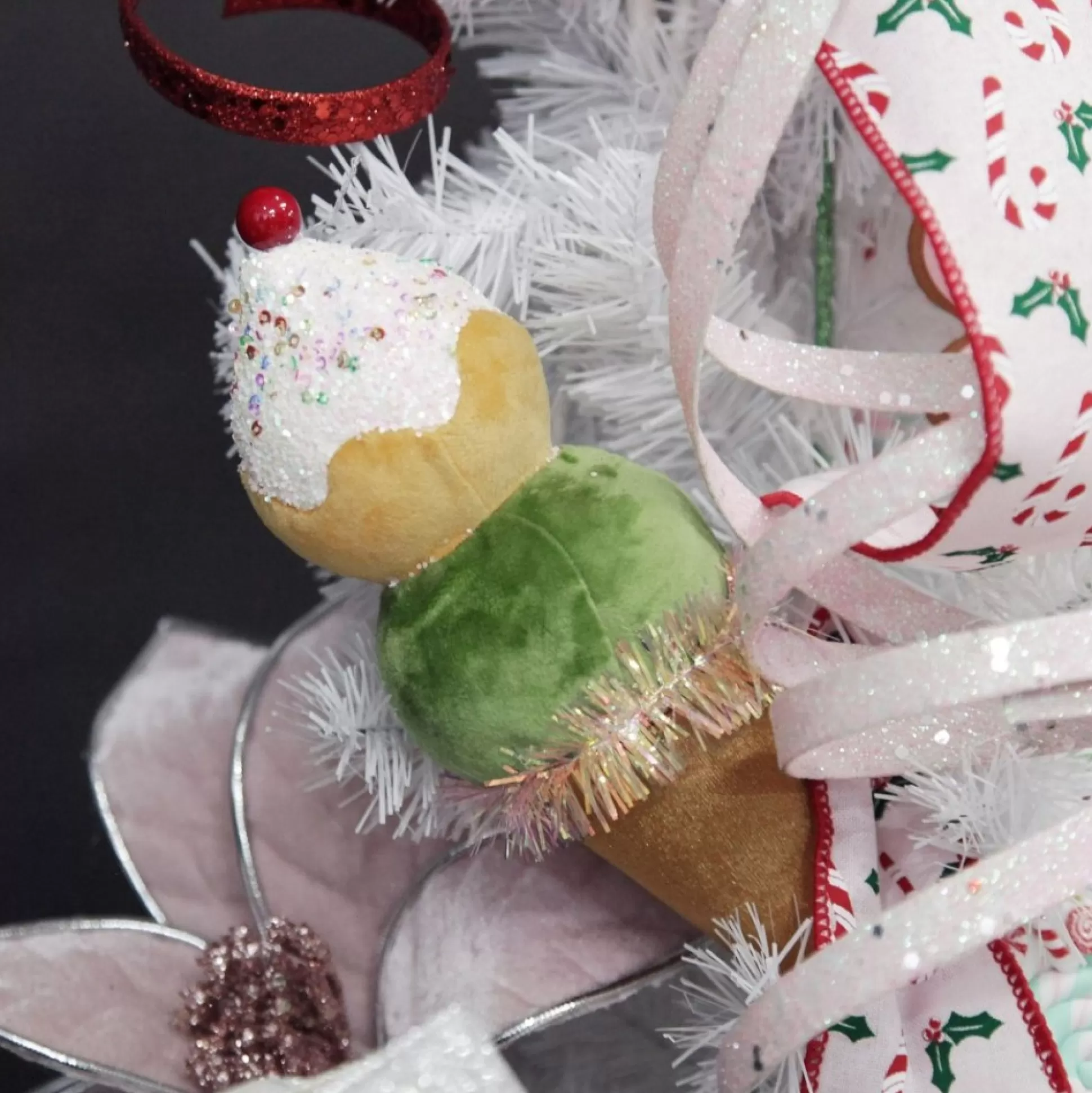 Velvet Ice Cream Cone Tree Decoration Christmas Tree Decorations |