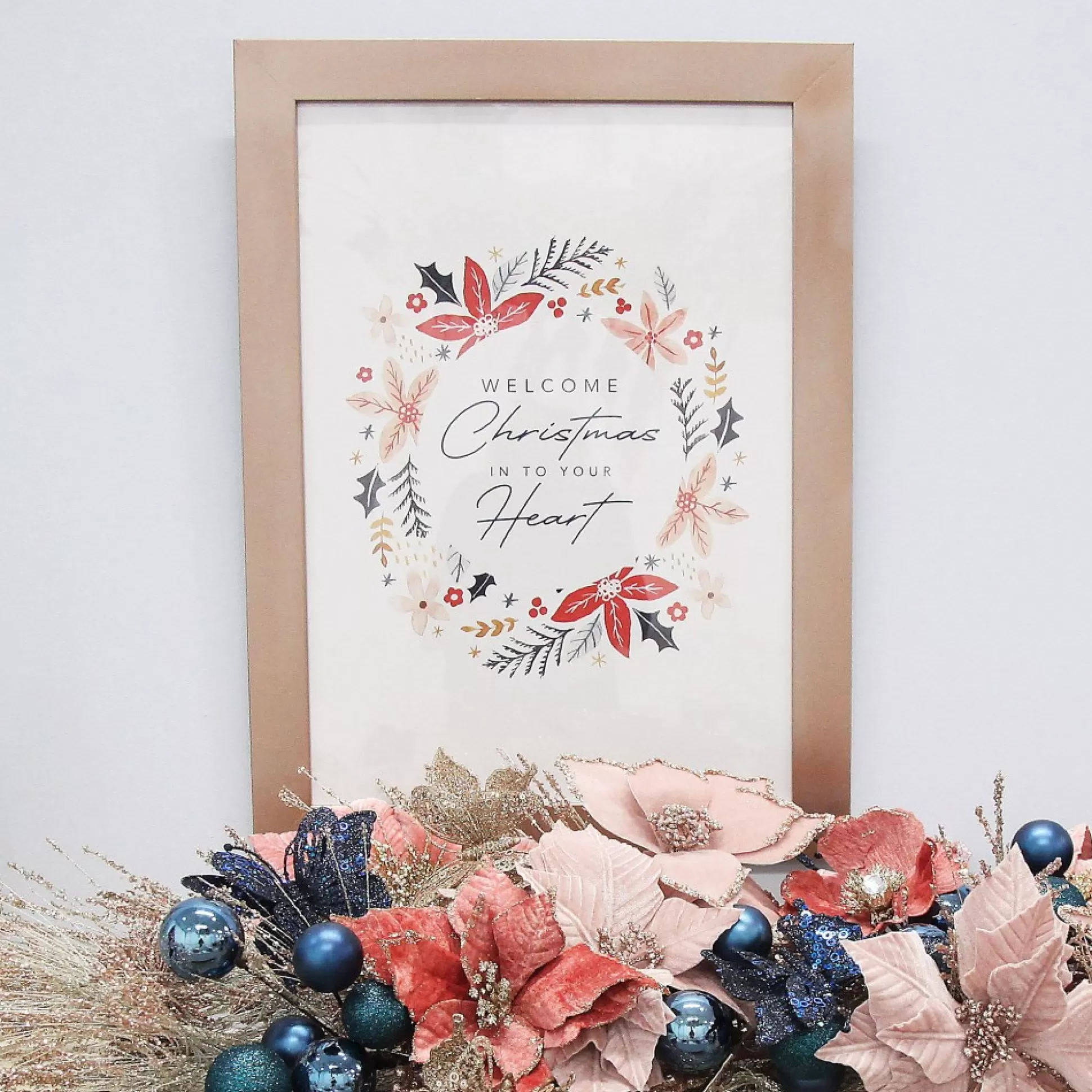 Welcome Christmas into your Heart Poster Christmas Prints |