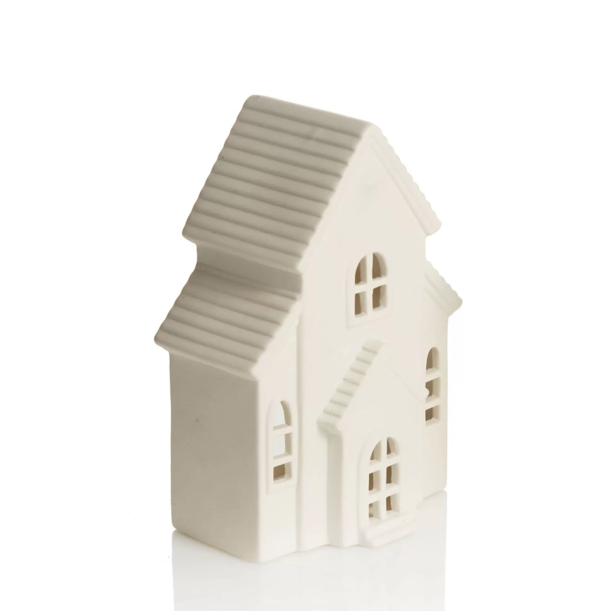 White Christmas Church Candle Holder Light-Up Scenes And Ornaments |