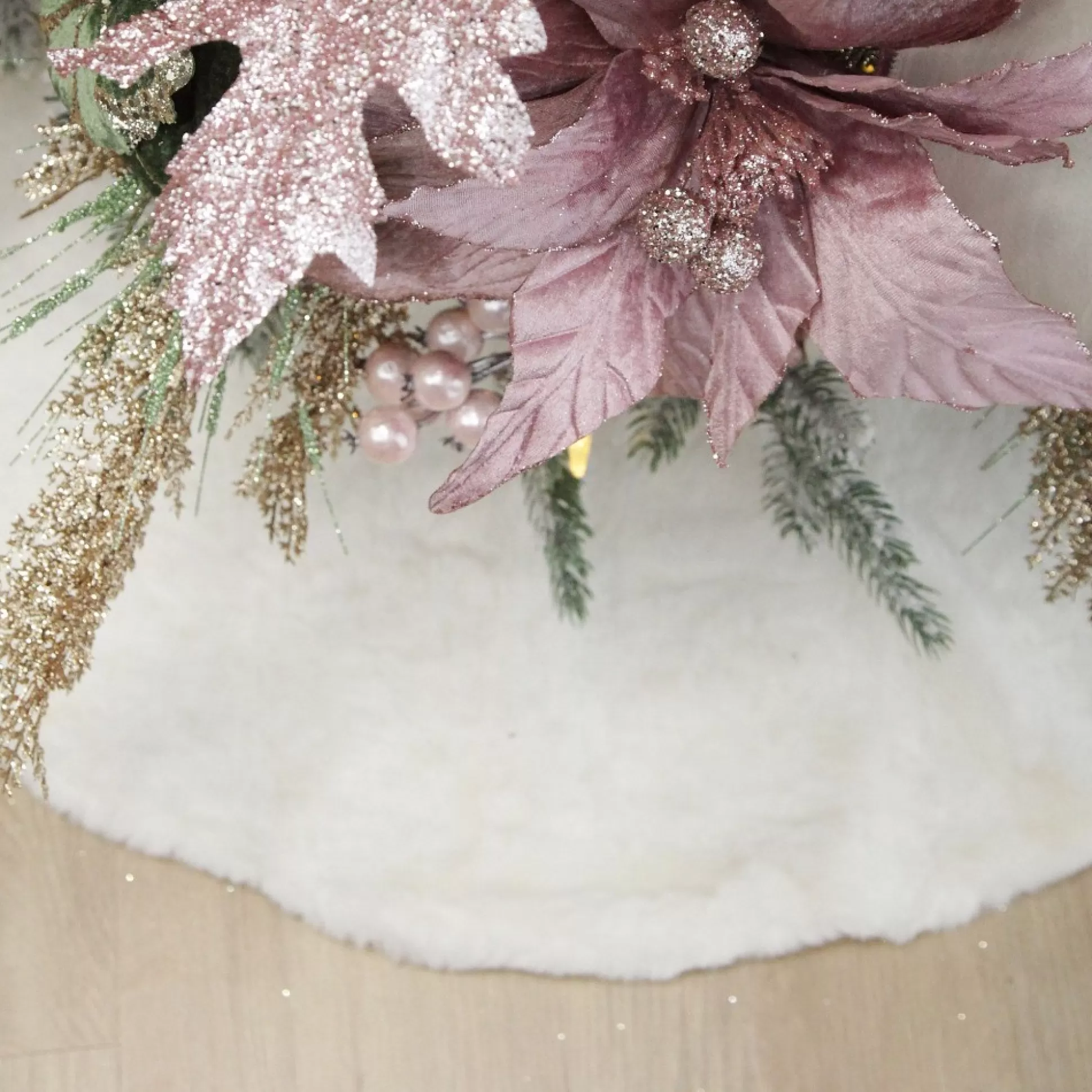 White Faux Fur Christmas Tree Skirt Christmas Tree Skirts |