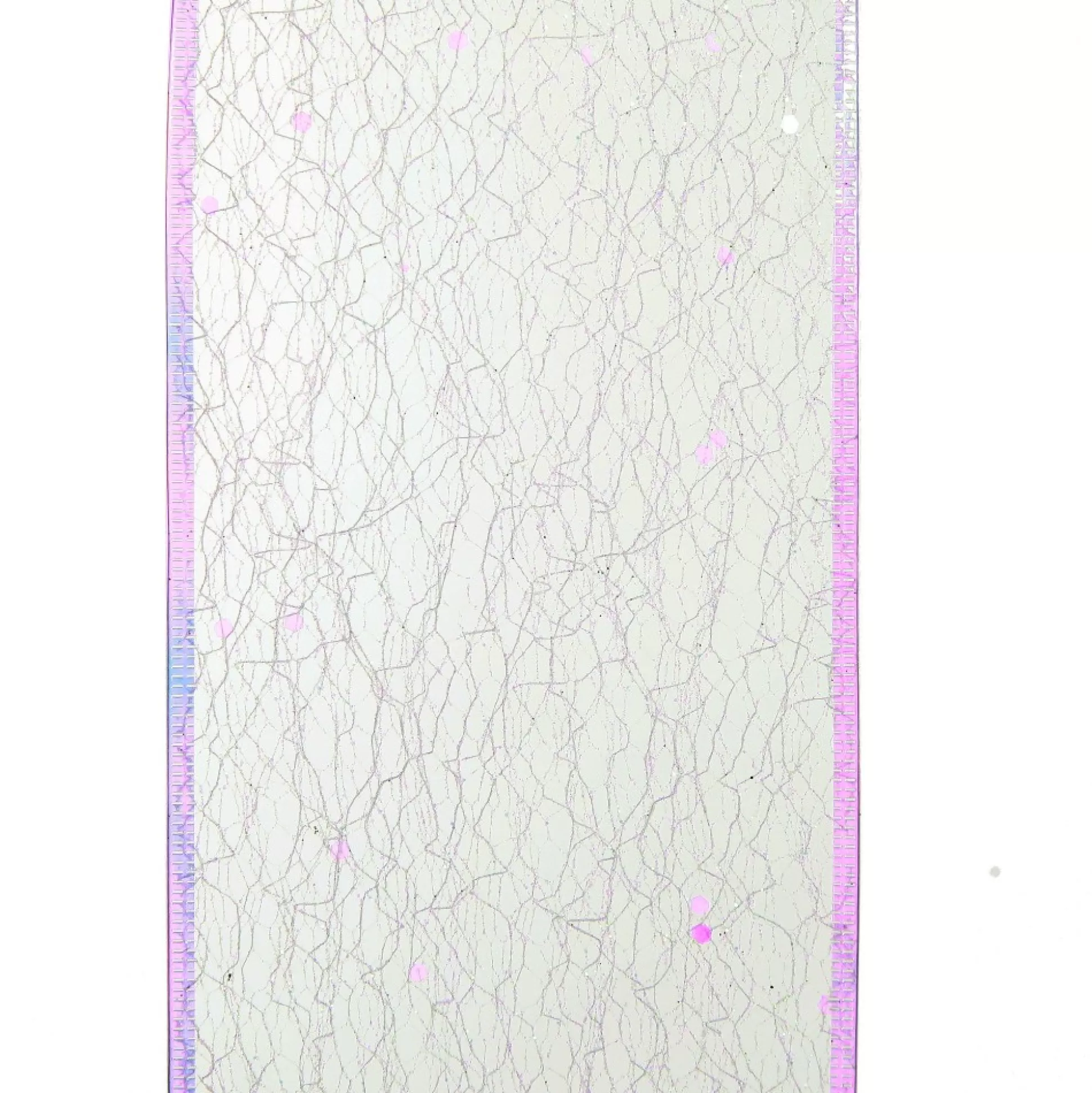 White Iridescent Spider Mesh Wired Christmas Ribbon Garland Tree Garlands |