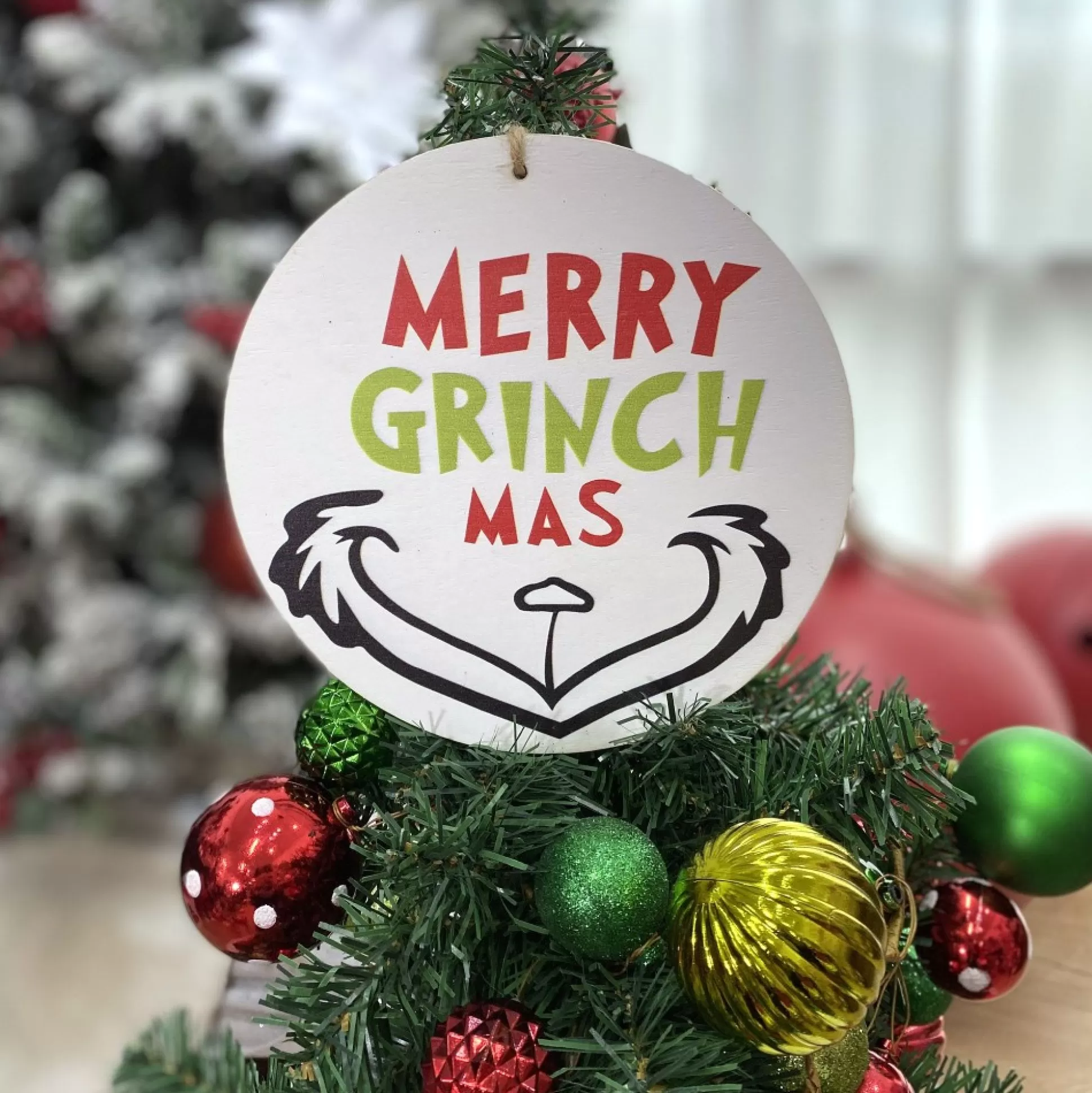 White Merry Grinchmas Christmas Sign Wall Hangings And Signs |