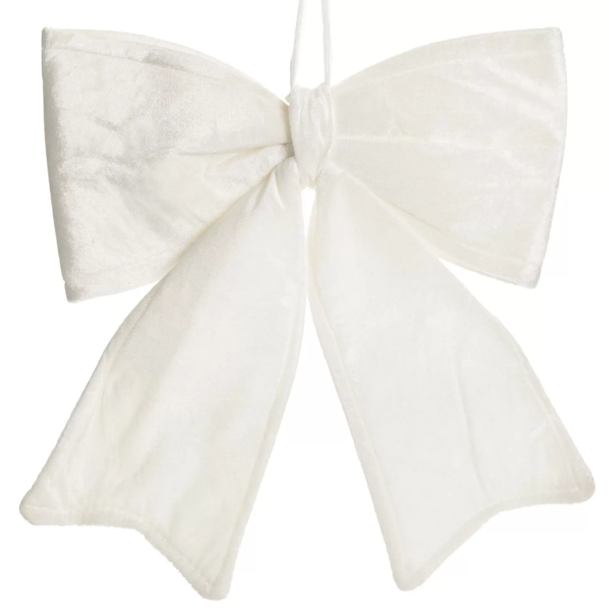 White Padded Velvet Bow Christmas Bells And Bows |